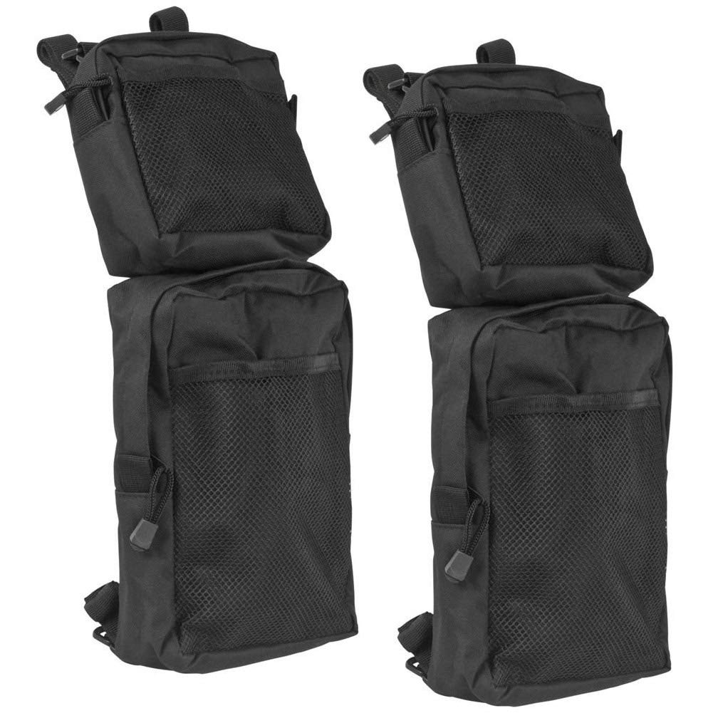 2 Pack Universal ATV Fender Bags - Waterproof Oxford Storage Bags for ATV, Dirt Bike & Snowmobile Accessories | Rear Fender Organizer for Outdoor Riding, Camping & Off-Road Adventures (Black)