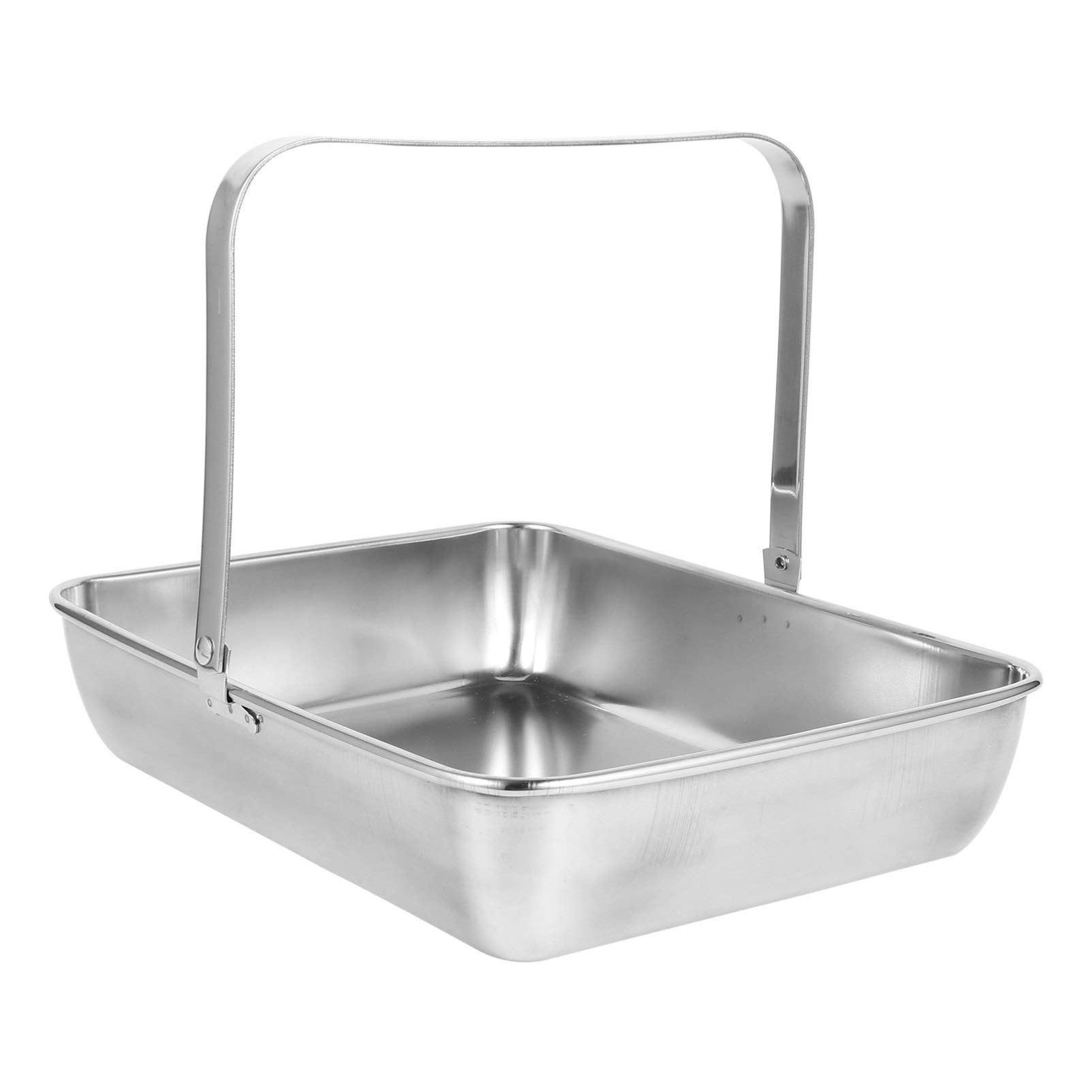 Hemoton Stainless Steel Rectangular Towel & Jewelry Tray - Multipurpose Serving Dish for Bathroom, Kitchen & Dining - Decorative Metal Plate for Fruits, Snacks & Home Decor