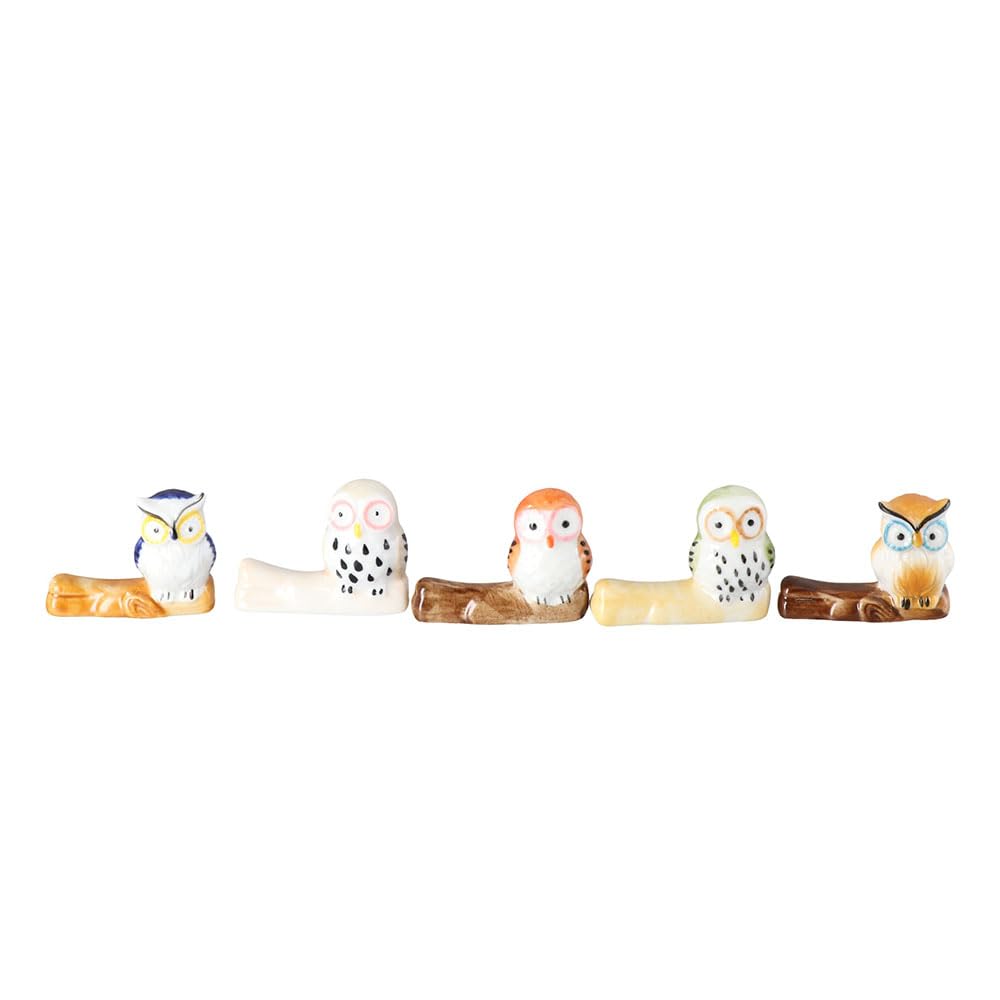 Owl Ceramic Chopstick Rest Holder - Cute Spoon Fork Knife Stand for Kitchen & Dining Table | Perfect Housewarming Gift for Home Decor & Dinnerware Set