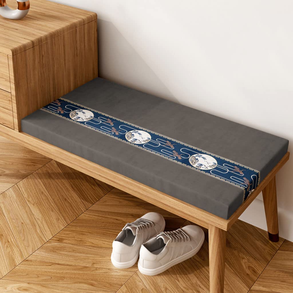 WXZXMMD Detachable Outdoor Bench Cushion - Latex & Coir Layer Combo - Porch, Patio & Shoe Cabinet Seat Pad - Formaldehyde <0.01mg/m³ - Waterproof & Comfortable Chair Cushions for Garden, Deck & Outdoor Furniture