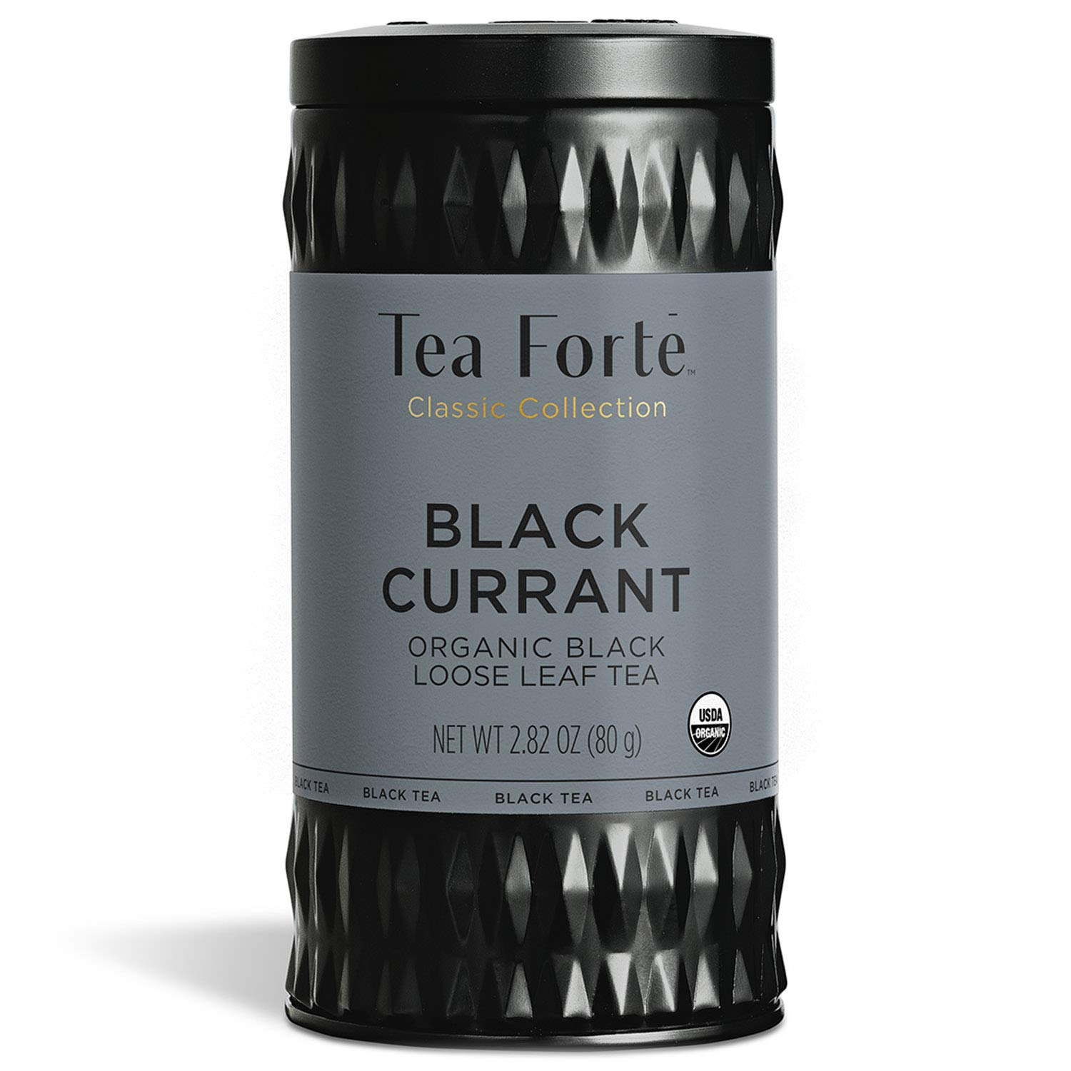 Premium Black Currant Loose Leaf Tea Canister by Tea Forte - 35-50 Cups | Organic Black Tea for Relaxation & Afternoon Tea | Perfect for Home, Office & Gifting
