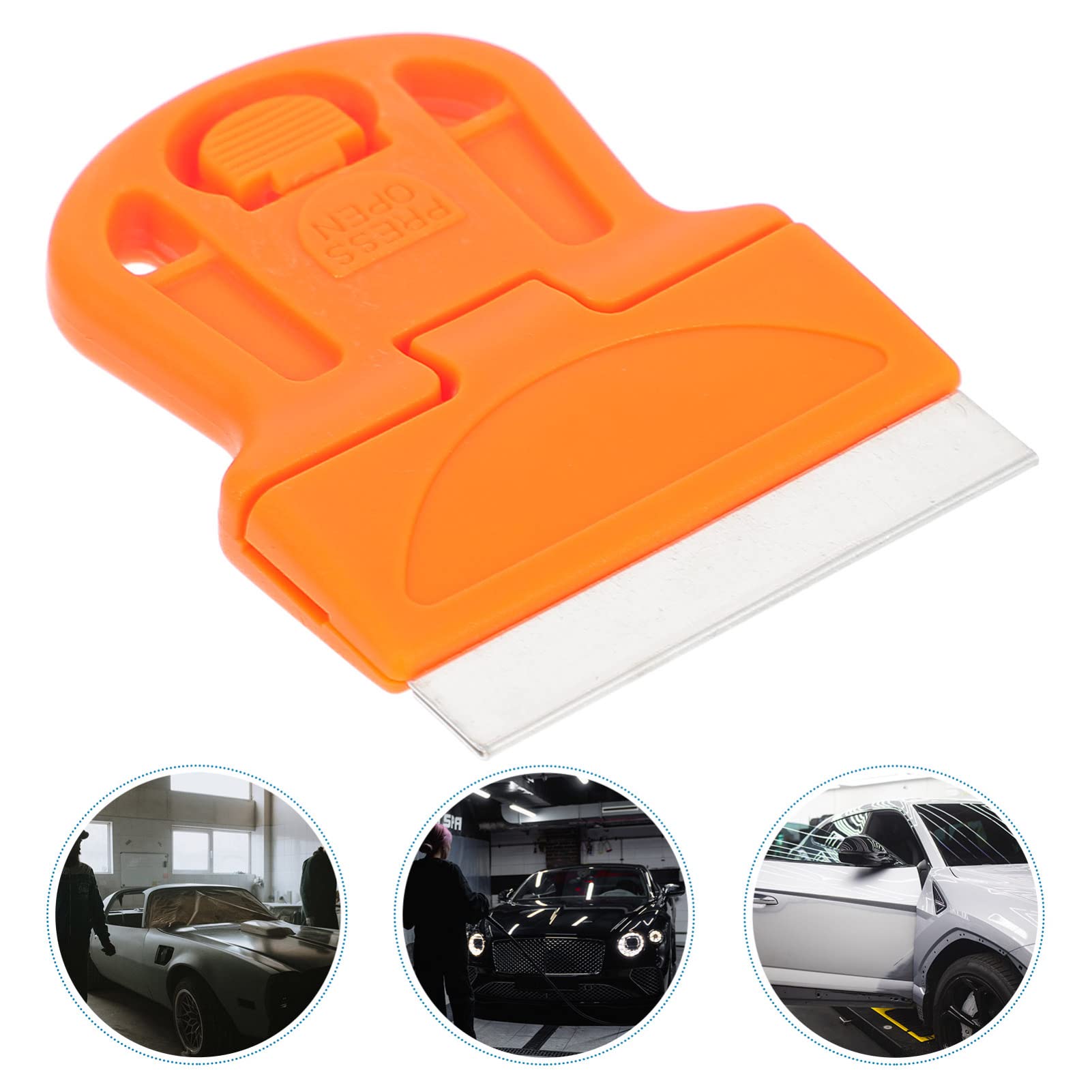 DOITOOL 10-Pack Plastic Scrapers - Mini Razor Blade Scraper Tools for Removing Stickers, Labels & Decals - Adhesive Remover & Gasket Cleaning Kit for Home, Office & DIY Projects - Perfect for Windows, Glass, Tiles & Hard Surfaces
