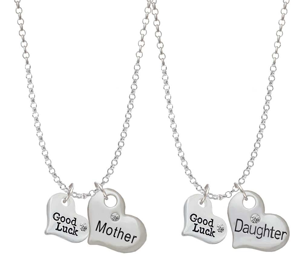 Delicate Silver-Tone Heart Necklace Set for Mother & Daughter - 19