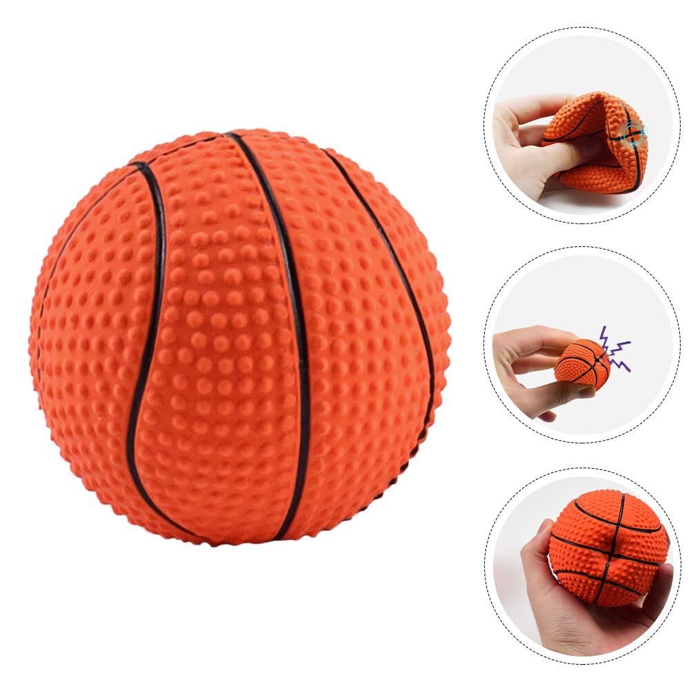 Durable Squeaky Basketball Dog Chew Toy - Interactive Pet Molar Toy for Teeth Cleaning & Playtime - Perfect for Fetch, Training & Indoor/Outdoor Play