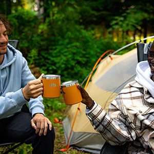 Glacier Stainless Steel 15 oz Camping Cup - Lightweight & Durable Outdoor Mug for Hiking, Backpacking, and Camping - Perfect for Coffee, Tea, and Hot Drinks