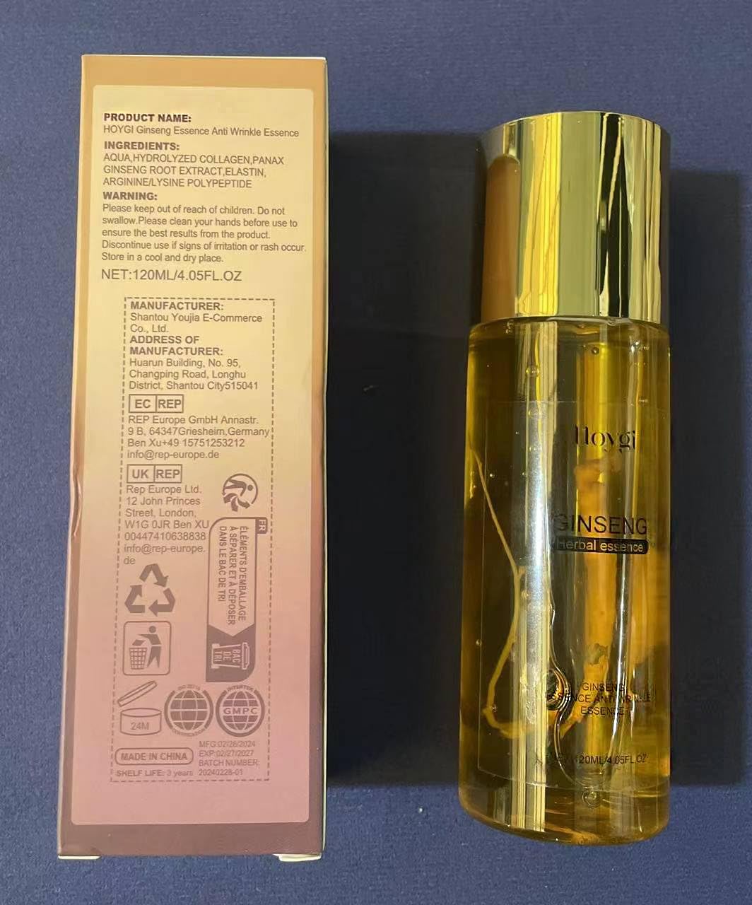 Ginseng Radiance Serum & Essence Water Set - Anti-Wrinkle & Anti-Aging with Ginseng Extract & Polypeptide - 3 Bottles (1 Pure Ginseng Per Bottle) for Glowing Skin & Youthful Complexion - Perfect for Night Routine & Daily Skincare Regimen