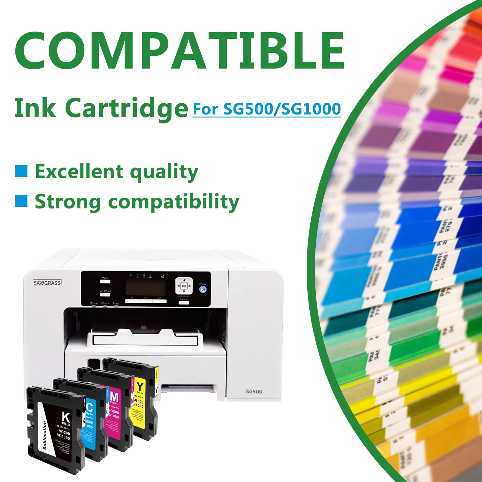 Sawgrass Virtuoso SG500 SG1000 Sublimation Ink Cartridge - 2 Pack Black Ink Refills for T-Shirt, Mug & Photo Printing