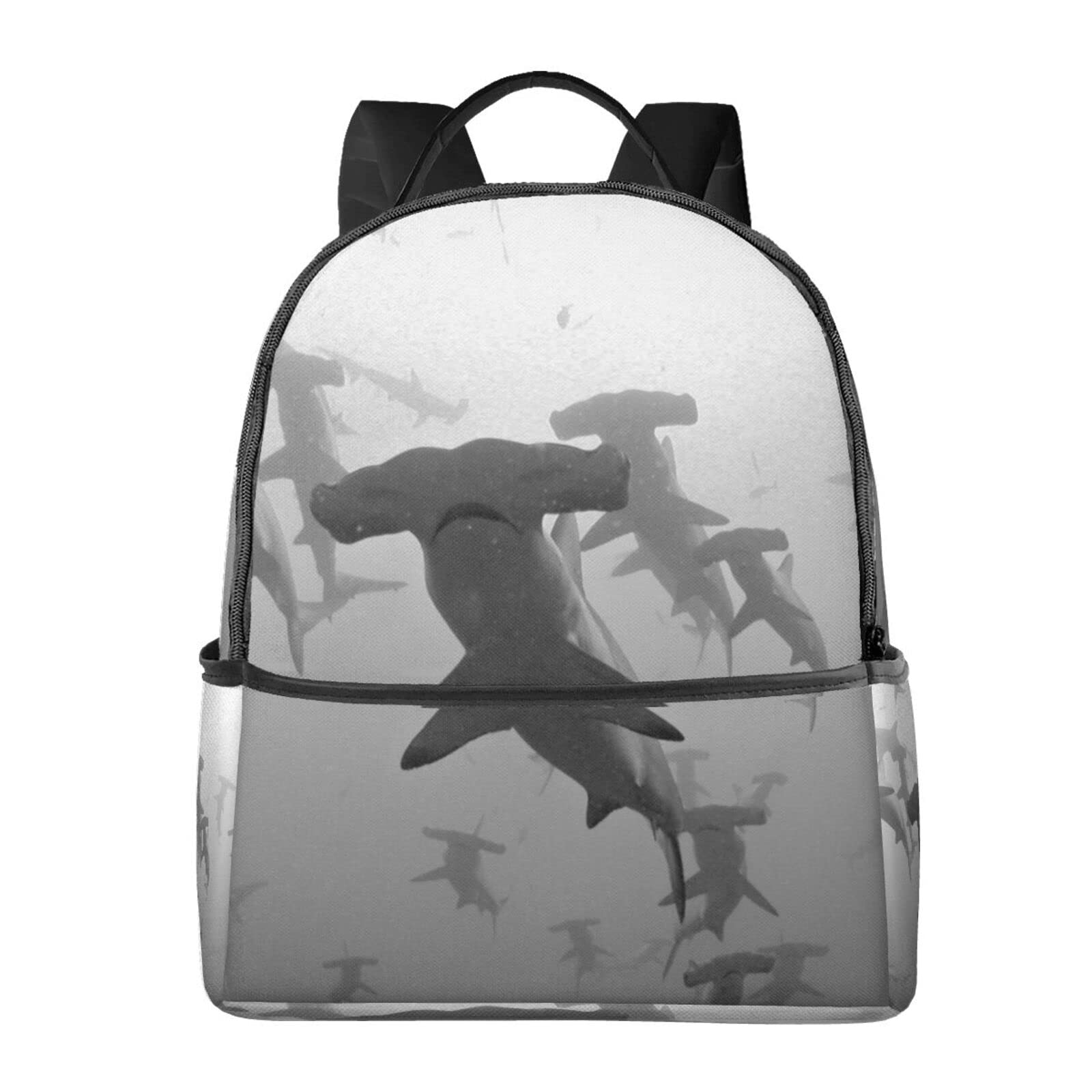 Hammerhead Sharks Ocean Themed Backpack for School & Travel - Lightweight Laptop Bag for Boys & Girls, College Students - Unisex Bookbag for Notebooks, Daypack for Casual Use | Perfect for School, Work, and Outdoor Adventures