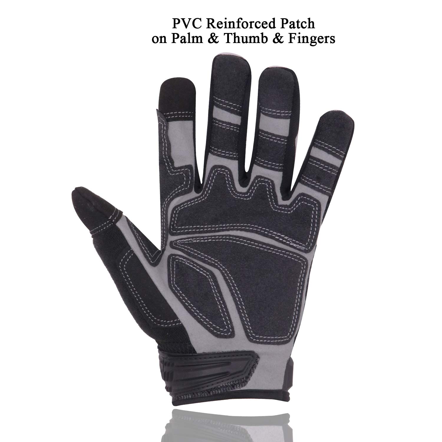 Heavy Duty Work Gloves for Men - Pack of 12 Pairs TPR Impact Resistant, Non-Slip & Breathable Mechanics Gloves - Ideal for Construction, Automotive Repair, and DIY Projects