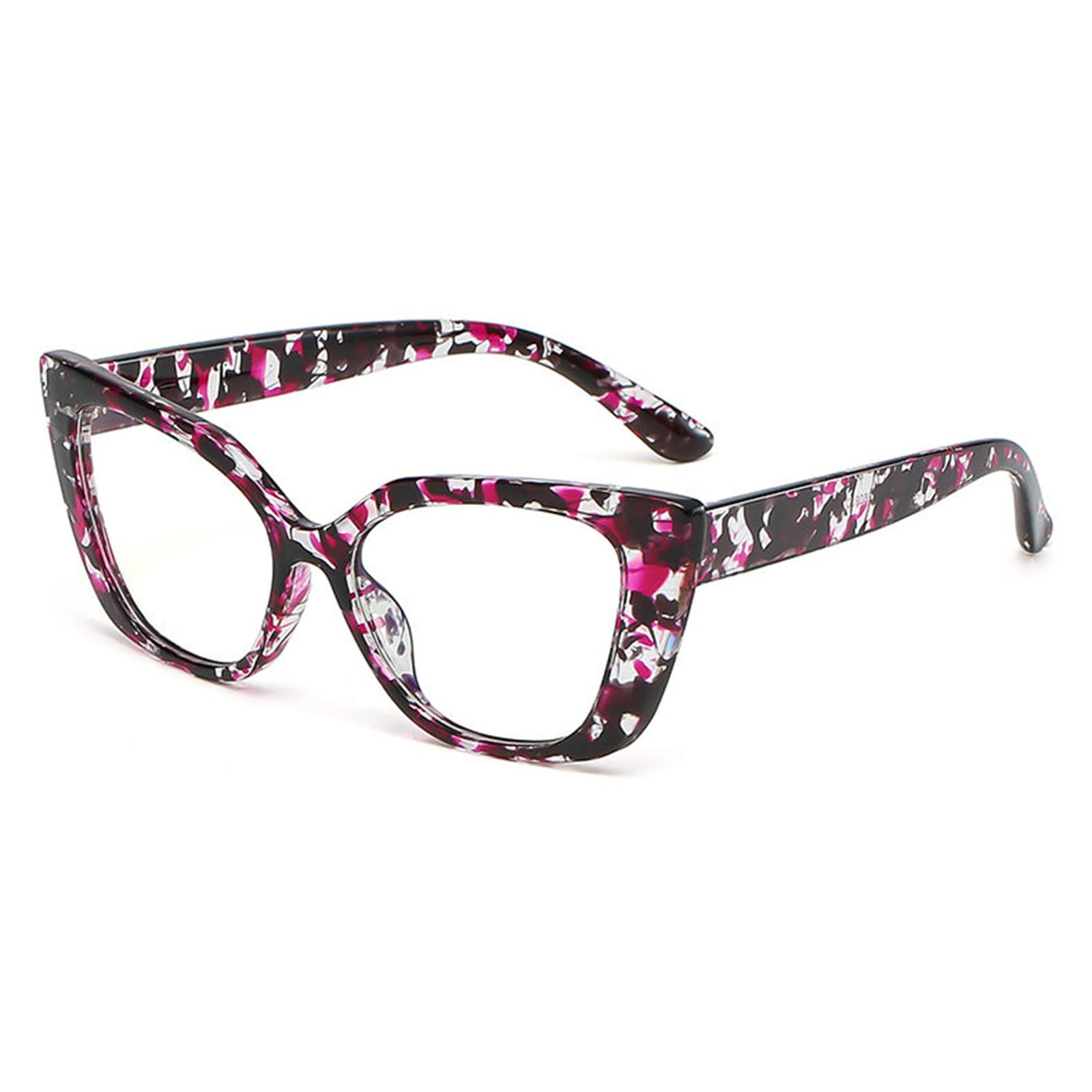 Stylish Oversized Cat Eye Reading Glasses for Women - Blue Light Blocking Bifocal Safety Glasses with Clear Lenses | Perfect for Computer Work, Reading & Indoor Use