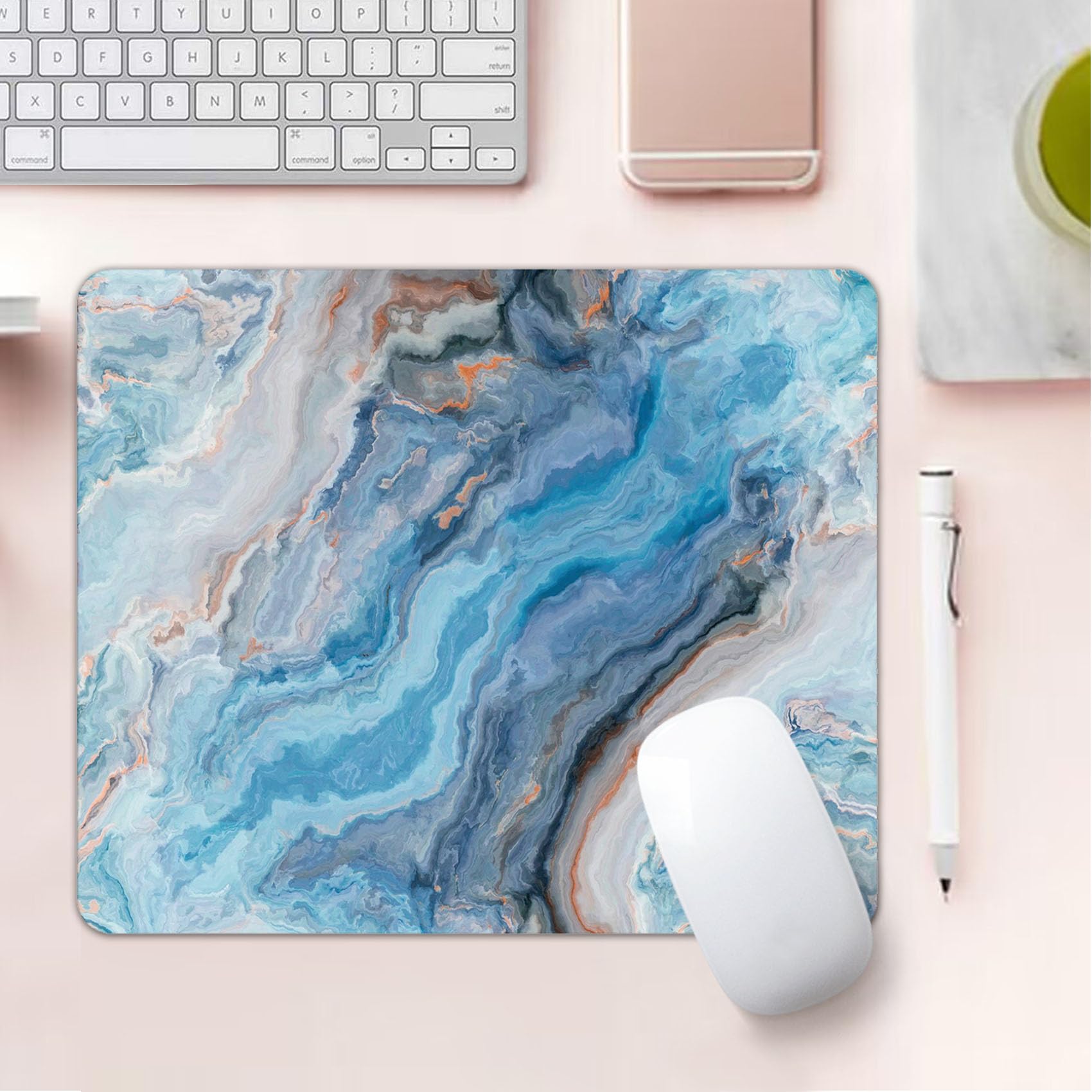 Premium Textured Gaming Mouse Pad - Non-Slip Rubber Base, Waterproof Square Mouse Mat for Wireless Mouse, Computer & Laptop - Perfect for Office, Home & Gaming (Art Painting Design)