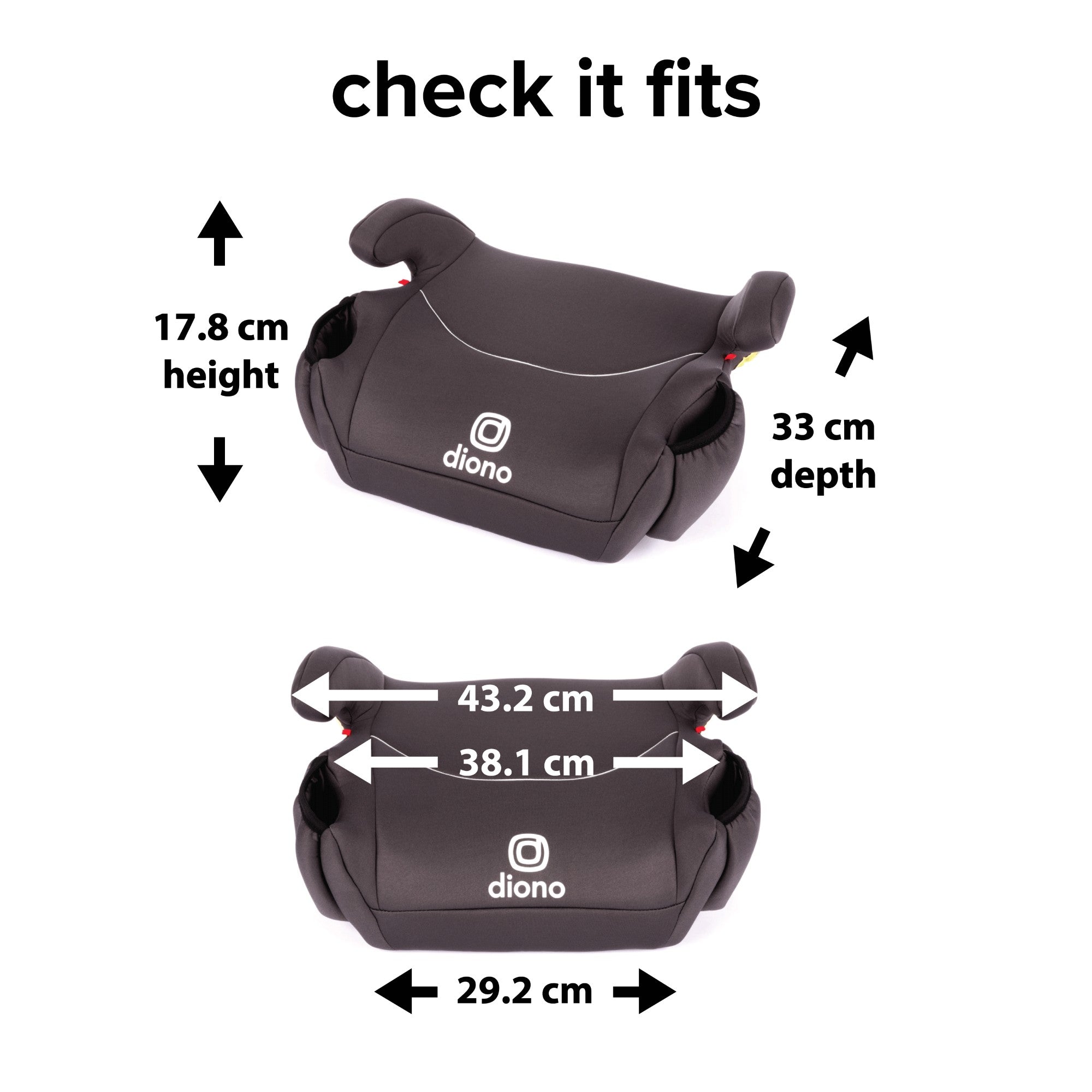 Diono Solana Backless Booster Car Seat for Kids - 2 Pack | Lightweight & Comfortable | Ideal for Travel, School Carpool & Everyday Use