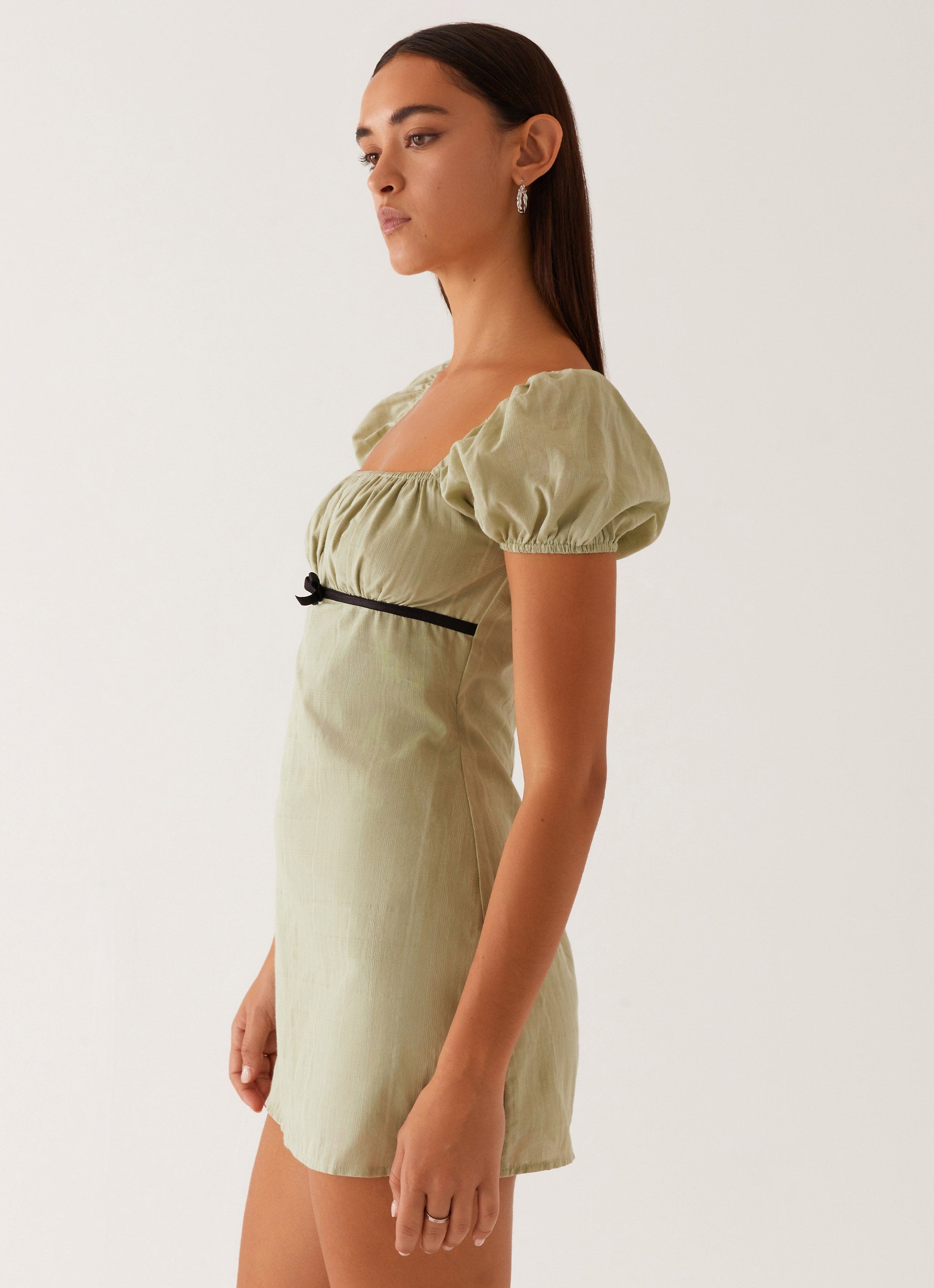Fran Mini Dress in Pastel Green | Flowy Summer Dress for Women | Perfect for Beach, Brunch & Date Nights