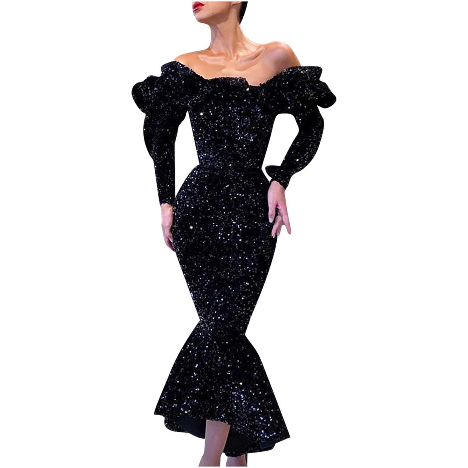 2023 Women's Summer Dresses - Short Sleeve Round Neck Elegant Sexy Casual One Shoulder Dress | Perfect for Beach Vacation, Date Night & Summer Parties