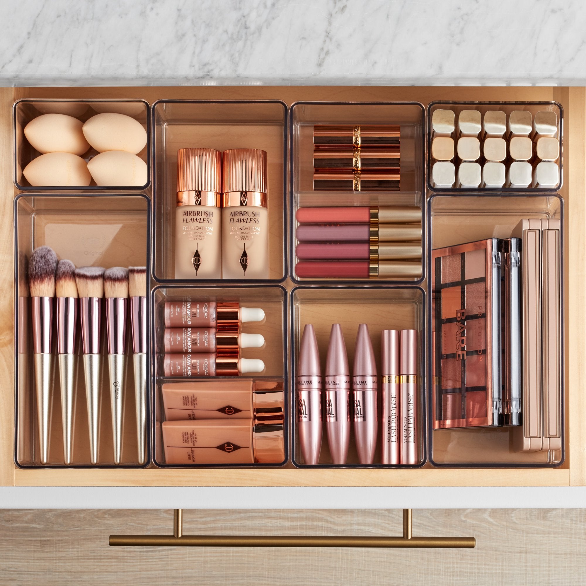 The Home Edit 8-Piece Beauty Drawer Organizer Set - Perfect for Makeup, Skincare & Jewelry Storage in Bathroom Vanity or Bedroom Dresser