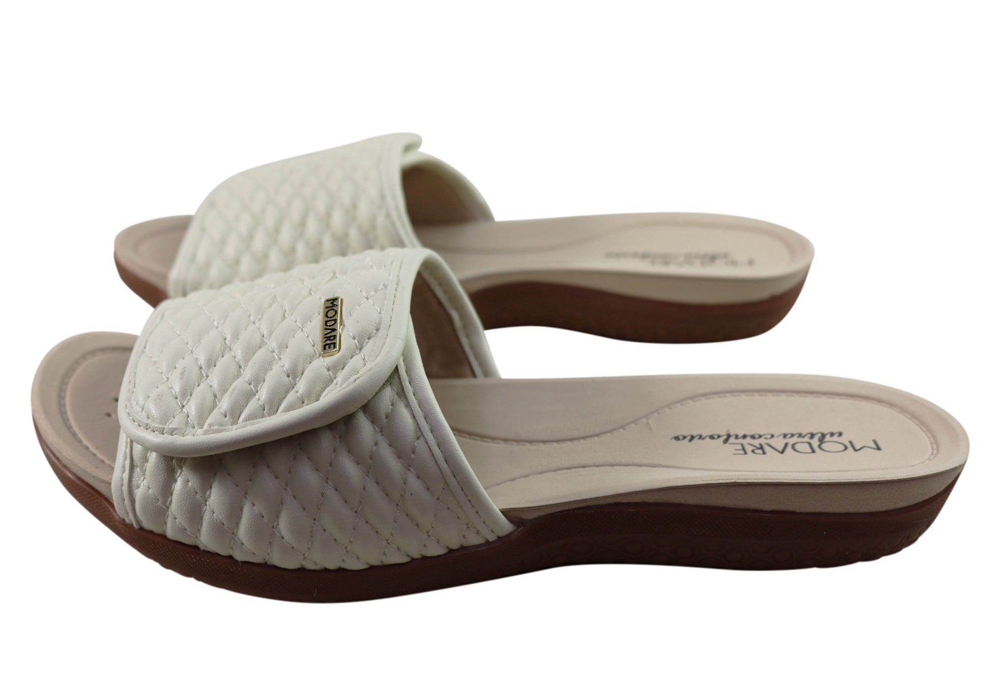 Modare Ultra Comfort Jacinda Women's Adjustable Slide Sandals - Lightweight & Cushioned for Walking, Beach, Pool & Home Use