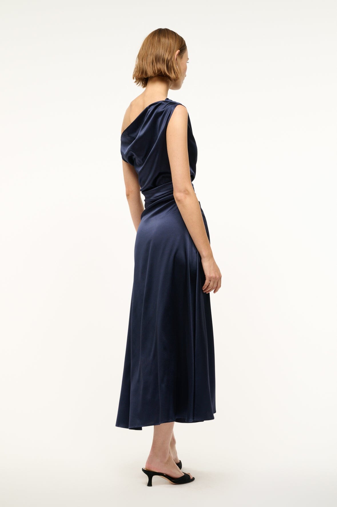 PHARE SILK DRESS | Navy Blue Sleeveless Maxi Dress for Women | Perfect for Summer Weddings, Beach Vacations & Evening Parties