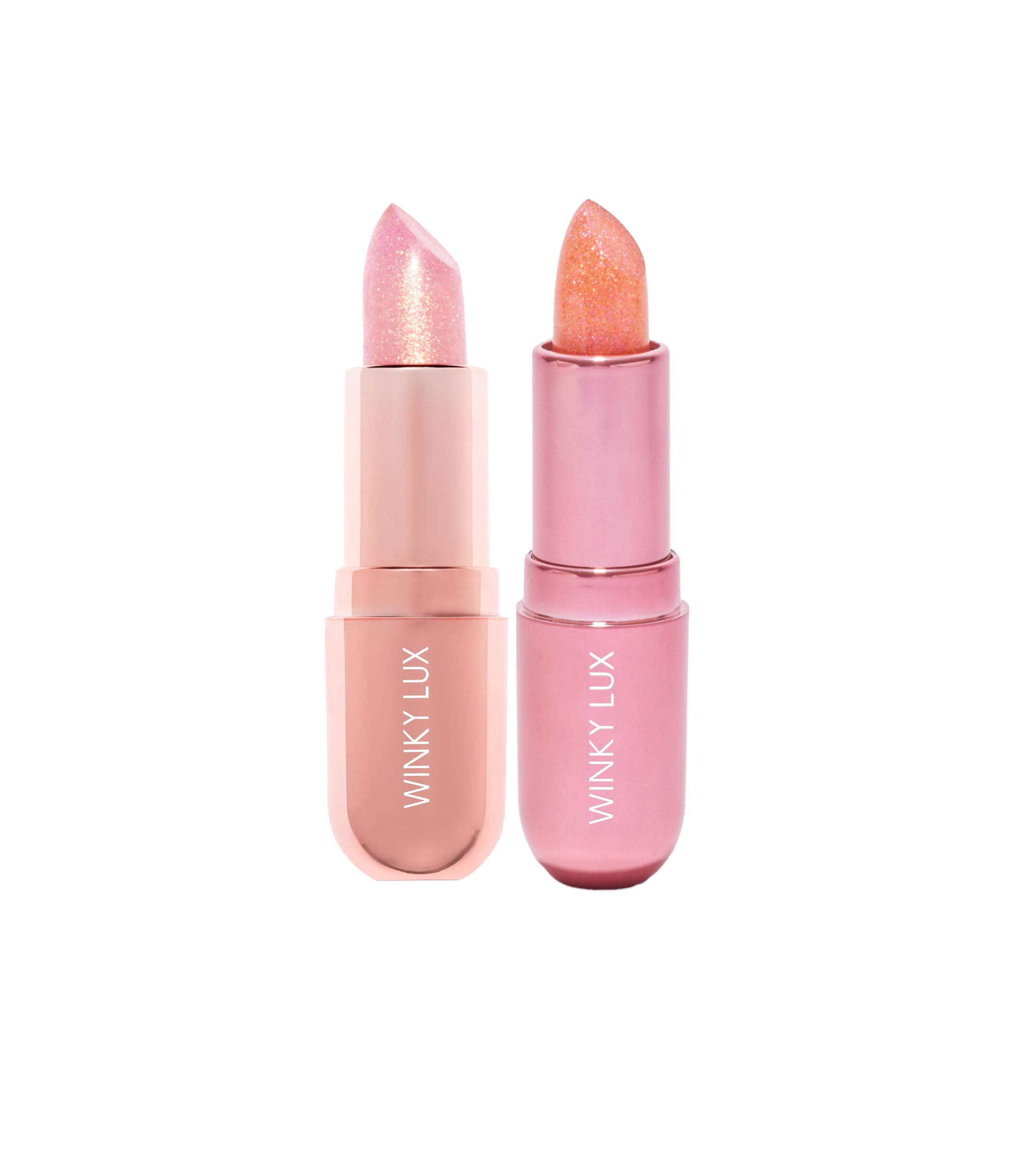 Winky Lux Glimmer Balm - pH Reactive Color Changing Lipstick & Tinted Lip Balm | Hydrating, Plumping Lip Care | Pink Opal & Unicorn Shades | Perfect for Everyday Wear & Special Occasions