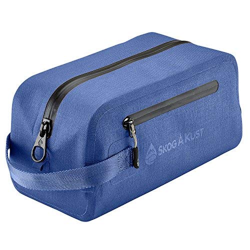 Waterproof & Leak-proof Travel Toiletry Bag by Skog Å Kust | Large Blue Cosmetic Organizer for Women & Men | Perfect for Airplane, Camping & Gym Essentials
