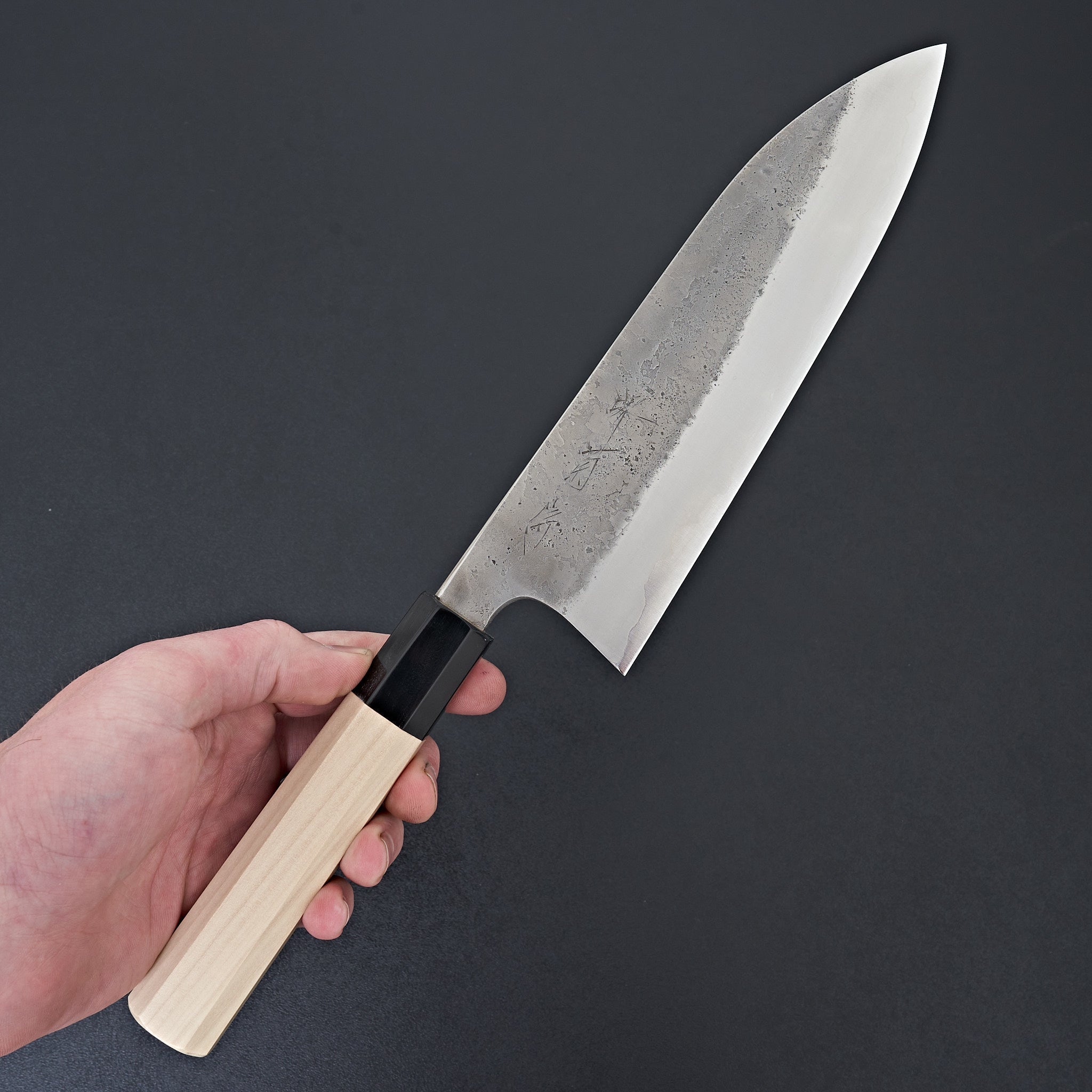 Premium Kikumori Nashiji Blue #2 Gyuto 210mm Japanese Chef Knife - High Carbon Steel Blade for Professional Chefs & Home Cooking, Perfect for Slicing, Dicing & Meat Cutting