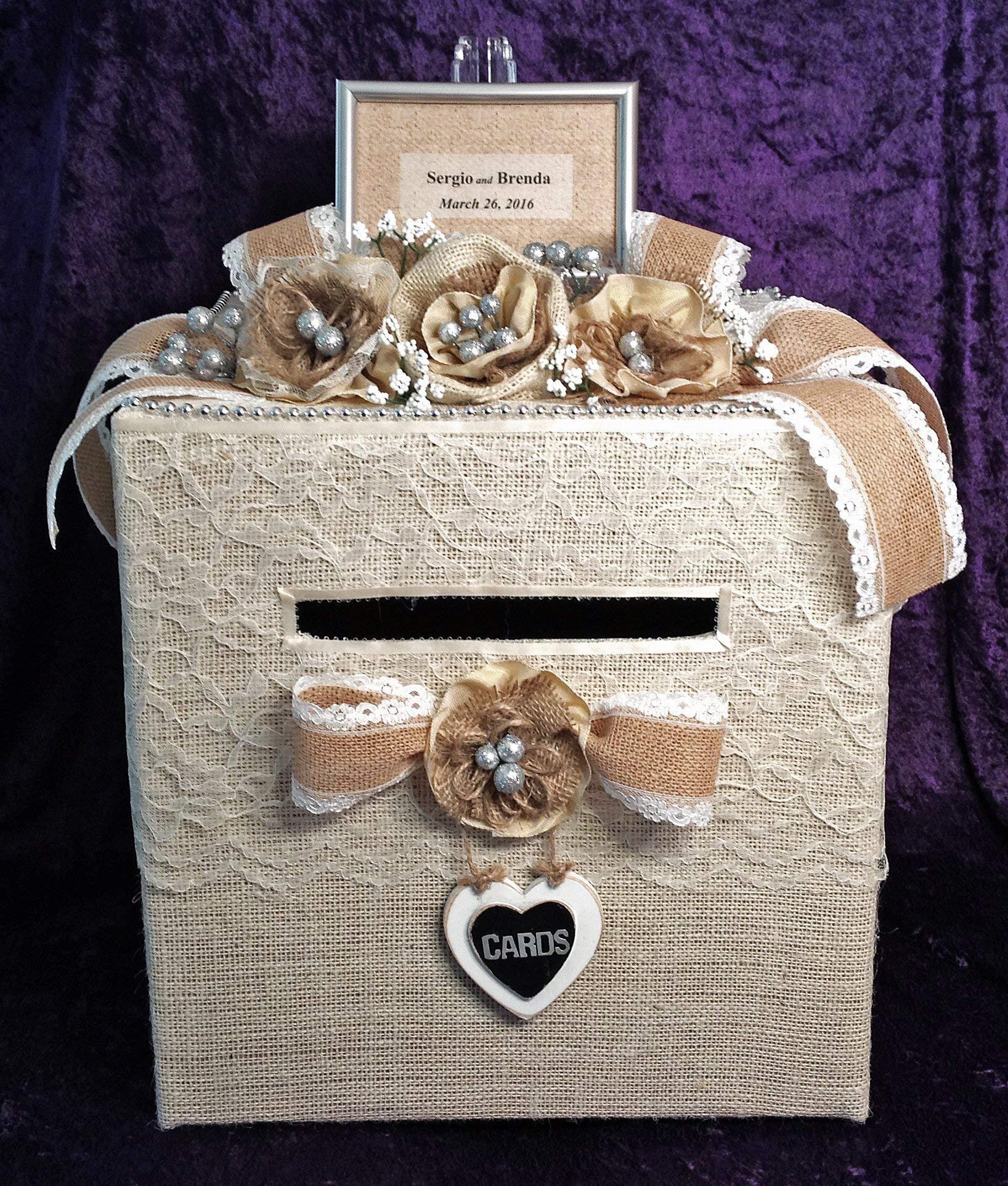 Rustic Handmade Wedding Card Box - Elegant Wooden Gift Holder for Bridal Shower, Reception & Anniversary - Perfect for Cash Gifts, Greeting Cards & Wishes Collection