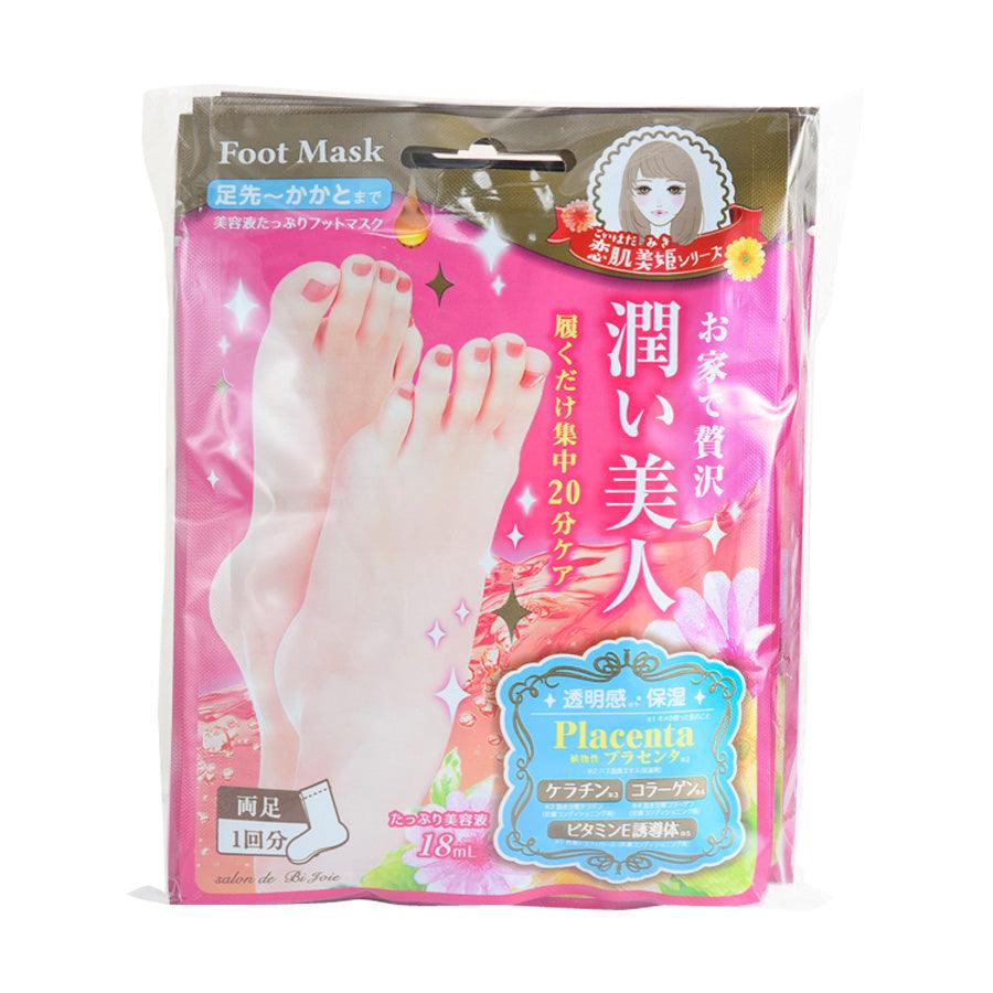 Salon de Bi Joie Plant Placenta Foot Mask - 6 Pack for Moisturizing & Nourishing | Perfect for At-Home Spa & Pedicure Care