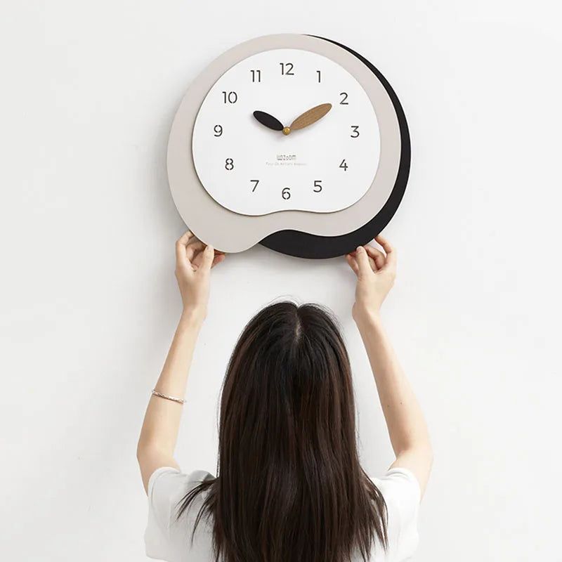 Simplicity Silent Pared Wall Clock - Modern Minimalist Home Decor for Living Room, Bedroom & Office | Battery Operated, No Ticking Noise