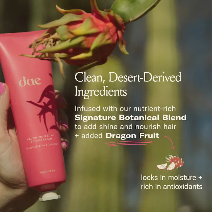 Cactus Fruit 3-in-1 Styling Cream for Smooth, Frizz-Free Hair | Natural Hold & Shine | Perfect for Daily Styling & Heat Protection