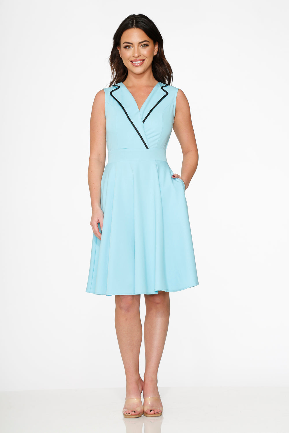 Blue Jenny Swing Dress - Flowy A-Line Summer Dress for Women | Perfect for Beach, Party & Casual Wear