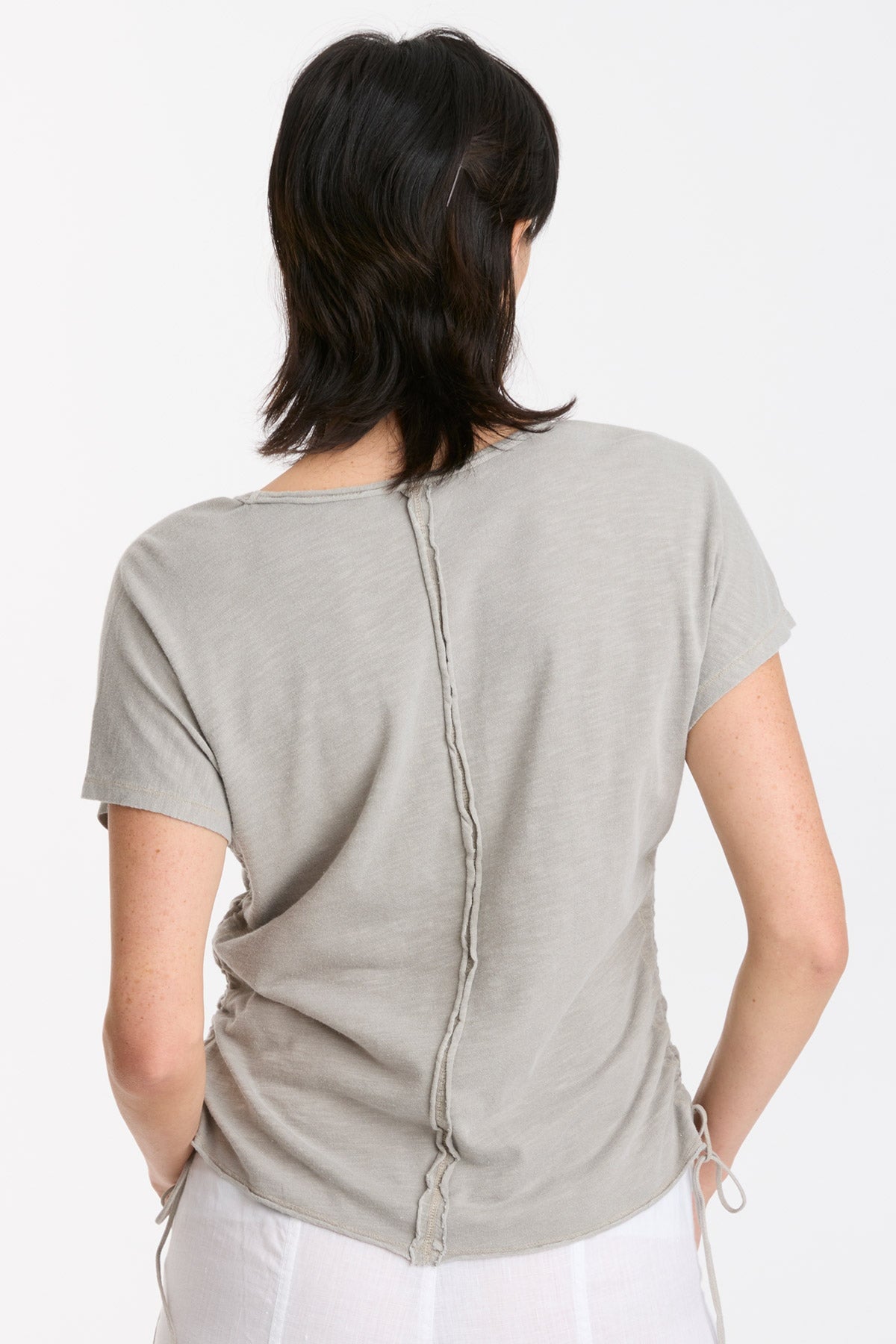 Diggory Women's V-Neck Jersey Tee - Soft Stretch Casual T-Shirt with Cinched Cord Detail for Everyday Wear | Perfect for Work, Outings & Relaxing