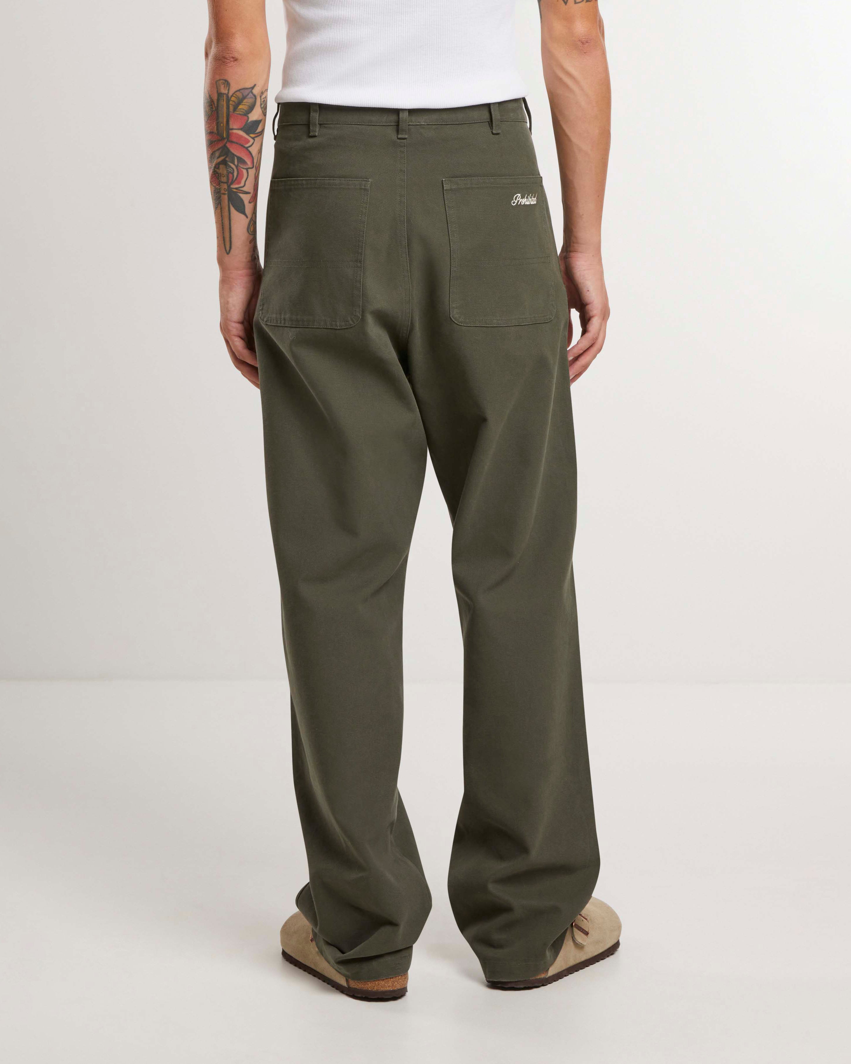 East Ham Carpenter Pants for Men - Durable Work Pants in Green | Comfortable & Functional Workwear for Construction, Carpentry & Outdoor Activities