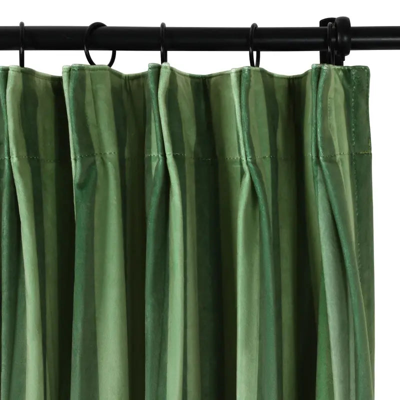 Amy Switzer Printed Velvet Pleated Curtains - Elegant Window Drapes for Living Room, Bedroom & Home Decor