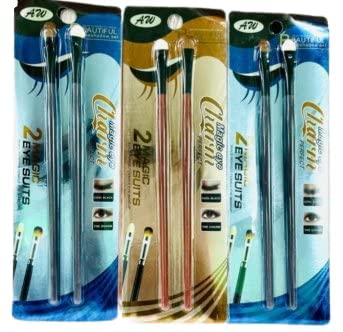 SafeMum Professional Eye Makeup Brush Set - Foundation, Mascara & Blending Pencil Brushes (2-Pack) | Perfect for Everyday Makeup & Professional Cosmetic Application