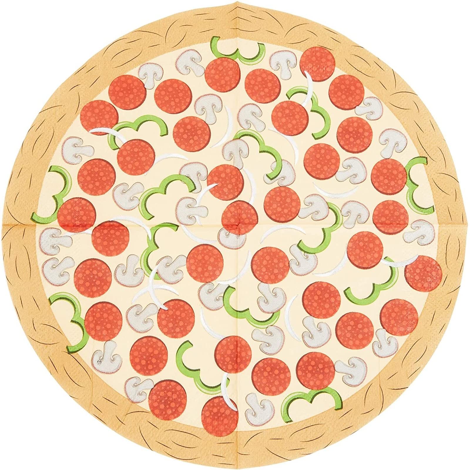 BLUE PANDA Pizza Party Supplies Kit - 24-Piece Set with Plates, Napkins & Cups for 24 Guests | Perfect for Birthday Parties, Game Nights & Family Gatherings