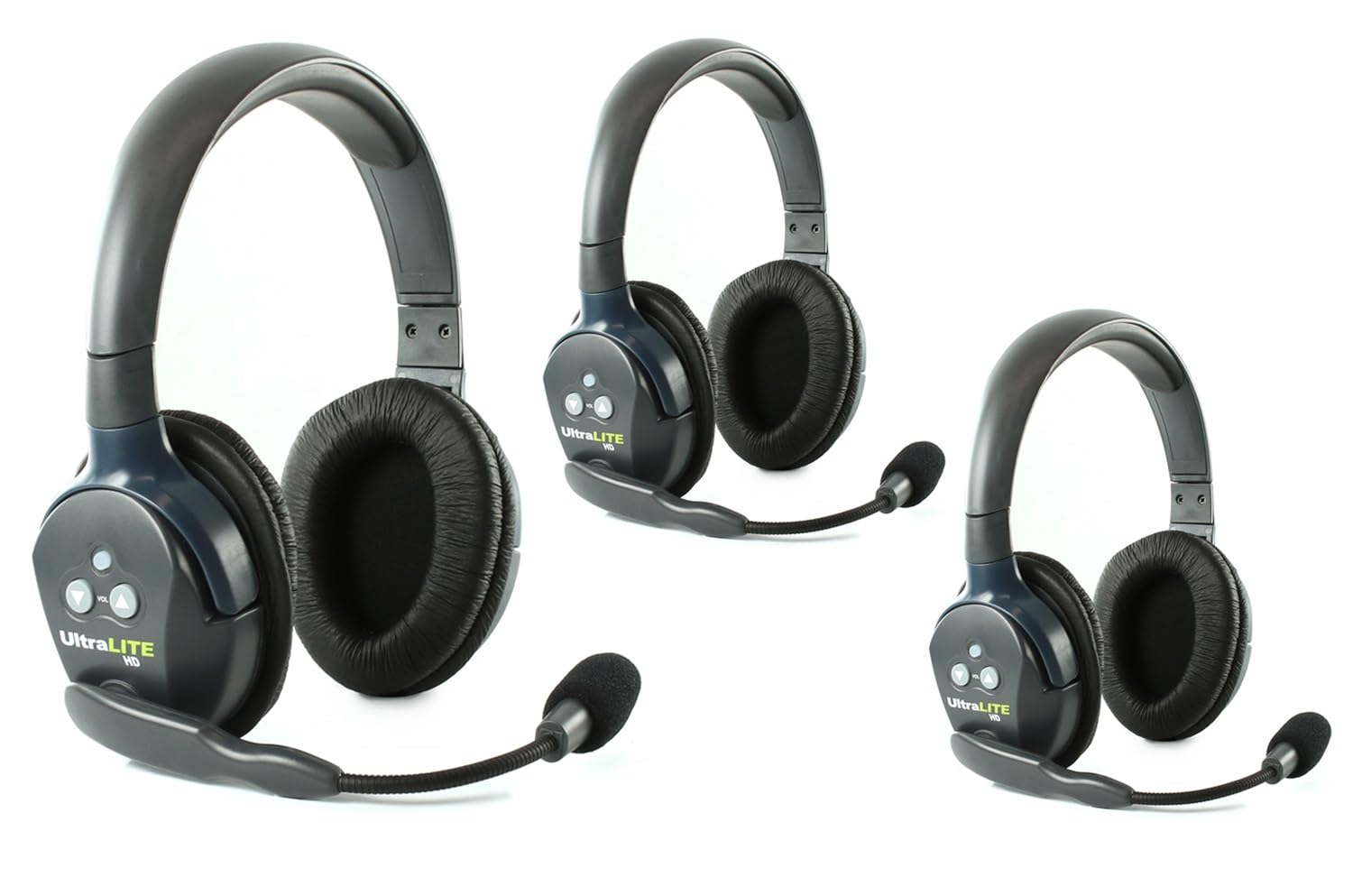 Eartec UL3D Ultralite Full Duplex Wireless Headset System for 3 Users - 3 Dual Ear Headsets with Extra Batteries & Cleaning Wipes | Perfect for Construction, Warehouse, Security Teams & Outdoor Activities
