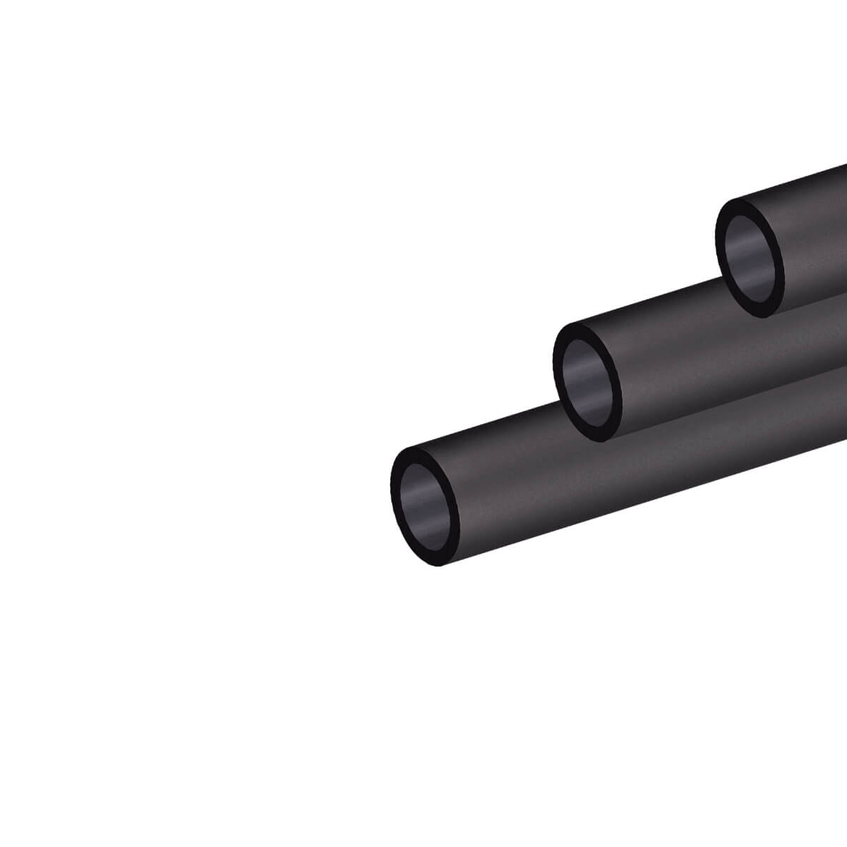 Corsair Hydro X Series XT Hardline 14mm Satin Black Tubing (3 x 1M) - Premium Water Cooling Tubing for PC Custom Loops & Gaming Rigs