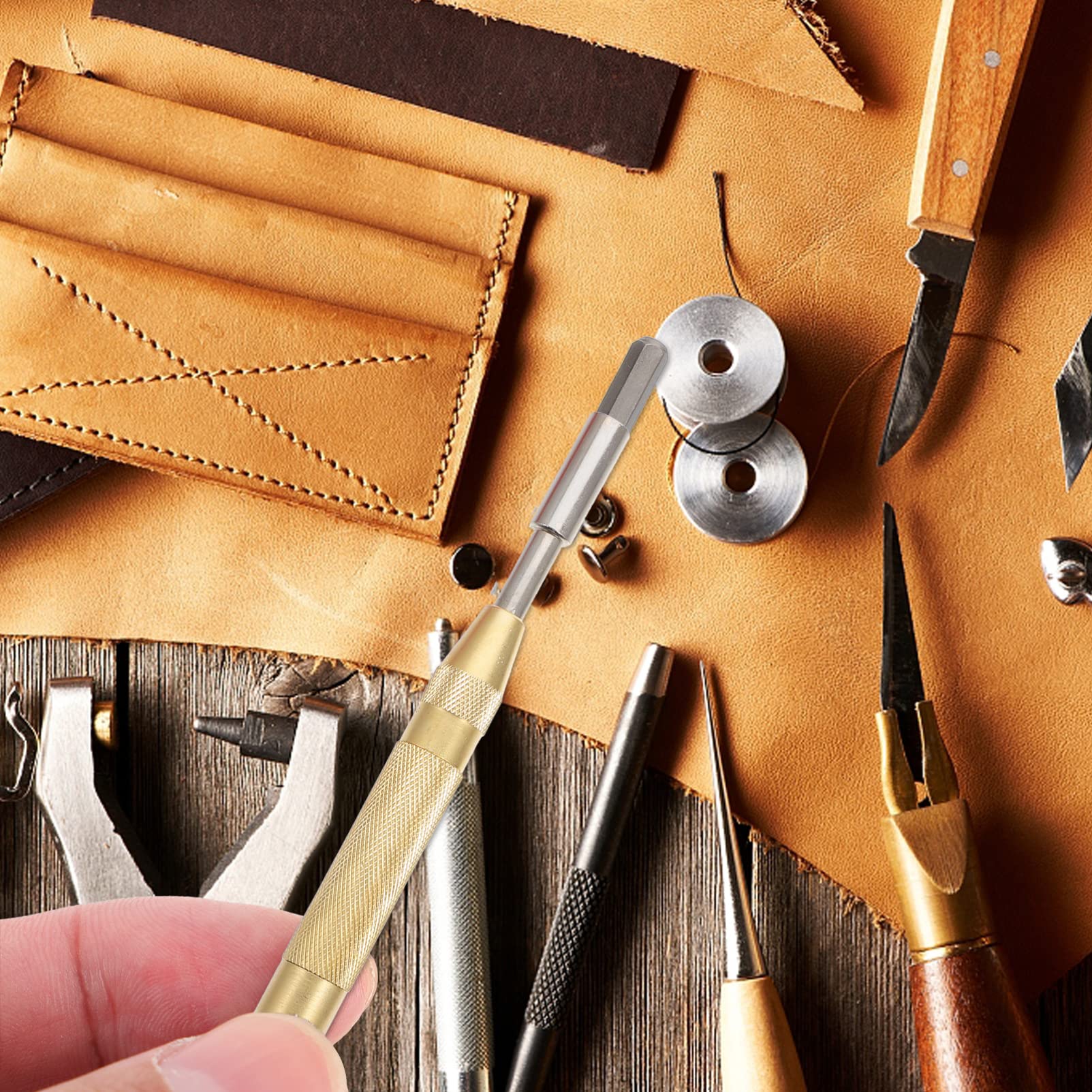 DOITOOL Alloy Steel Leather Letter & Number Punch Stamp Set - Professional Leather Crafting Tools for DIY Projects, Leatherworking, and Personalized Gifts