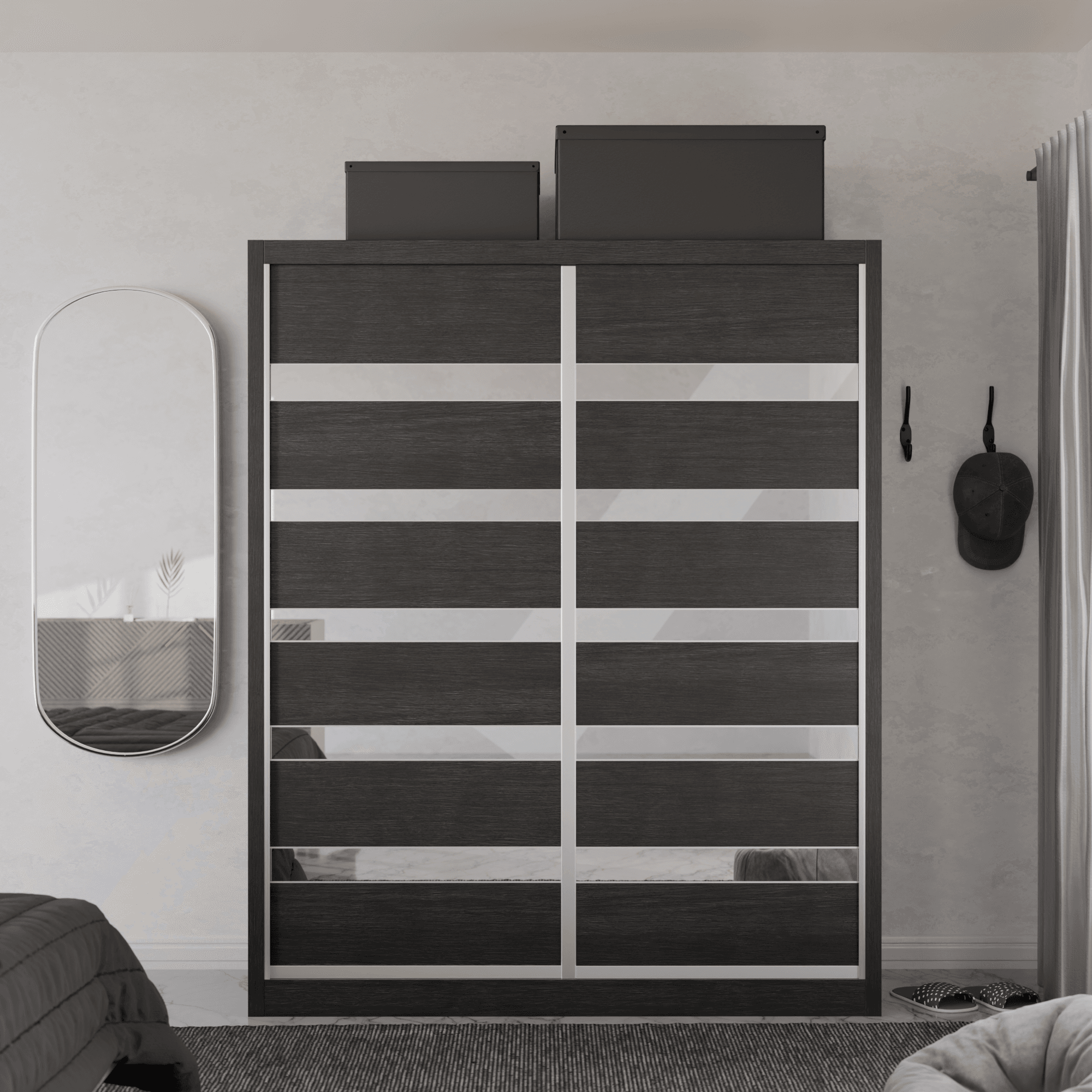 Modolva W05 Modular Wardrobe Closet System - Customizable Storage Solution for Bedroom, Closet & Office Organization