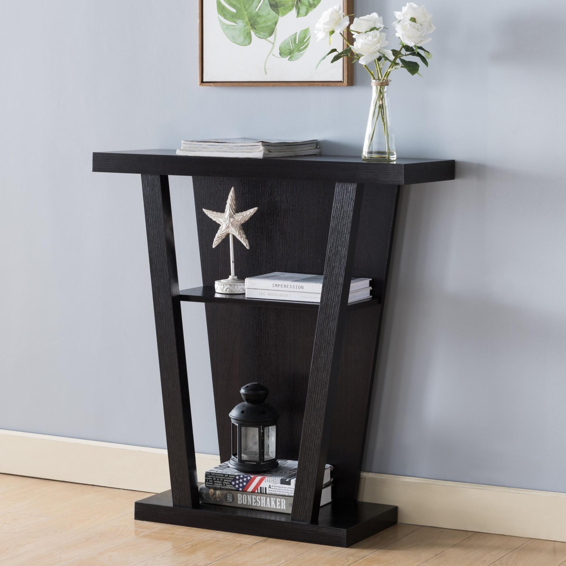 IFDC Console Table IF 3260 - Modern Entryway Sofa Table with Storage Shelf, Wooden Hallway Accent Furniture for Living Room, Bedroom & Office Decor