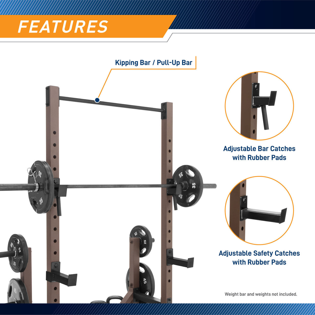 SteelBody STB 98010 Full Power Rack Utility Trainer - Heavy Duty Home Gym Equipment for Strength Training & Weightlifting | Perfect for Home Workouts & CrossFit Training