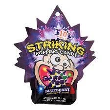 Blueberry Flavored Popping Candy - 15g Pack of 4 | Fun & Tasty Fizzing Candy for Parties, Gifts & Movie Nights