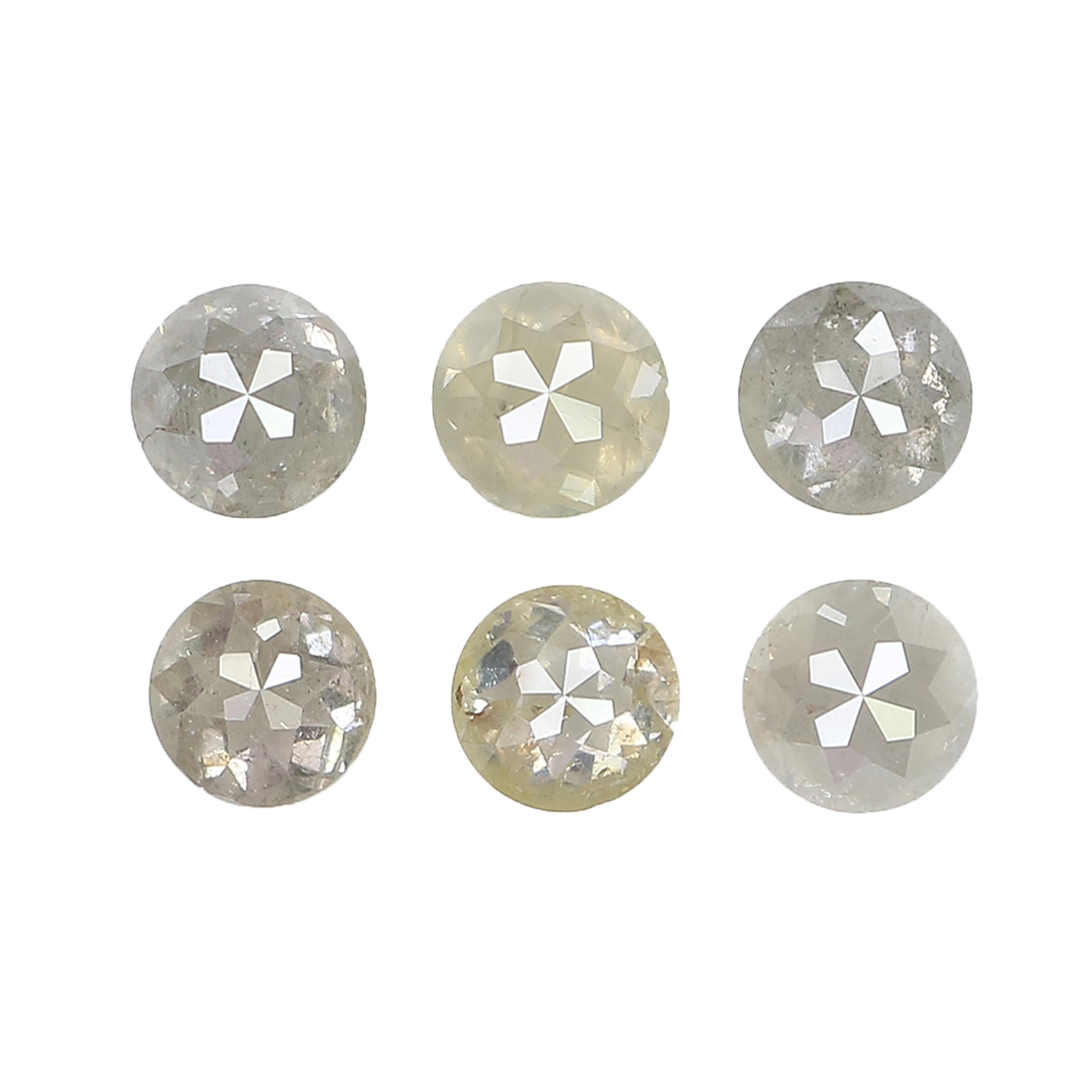 1.42 CT Natural Loose Round Rose Cut Grey Diamond - 3.50 MM GIA Certified Loose Diamond for Engagement Rings & Jewelry Making (LQ1701)