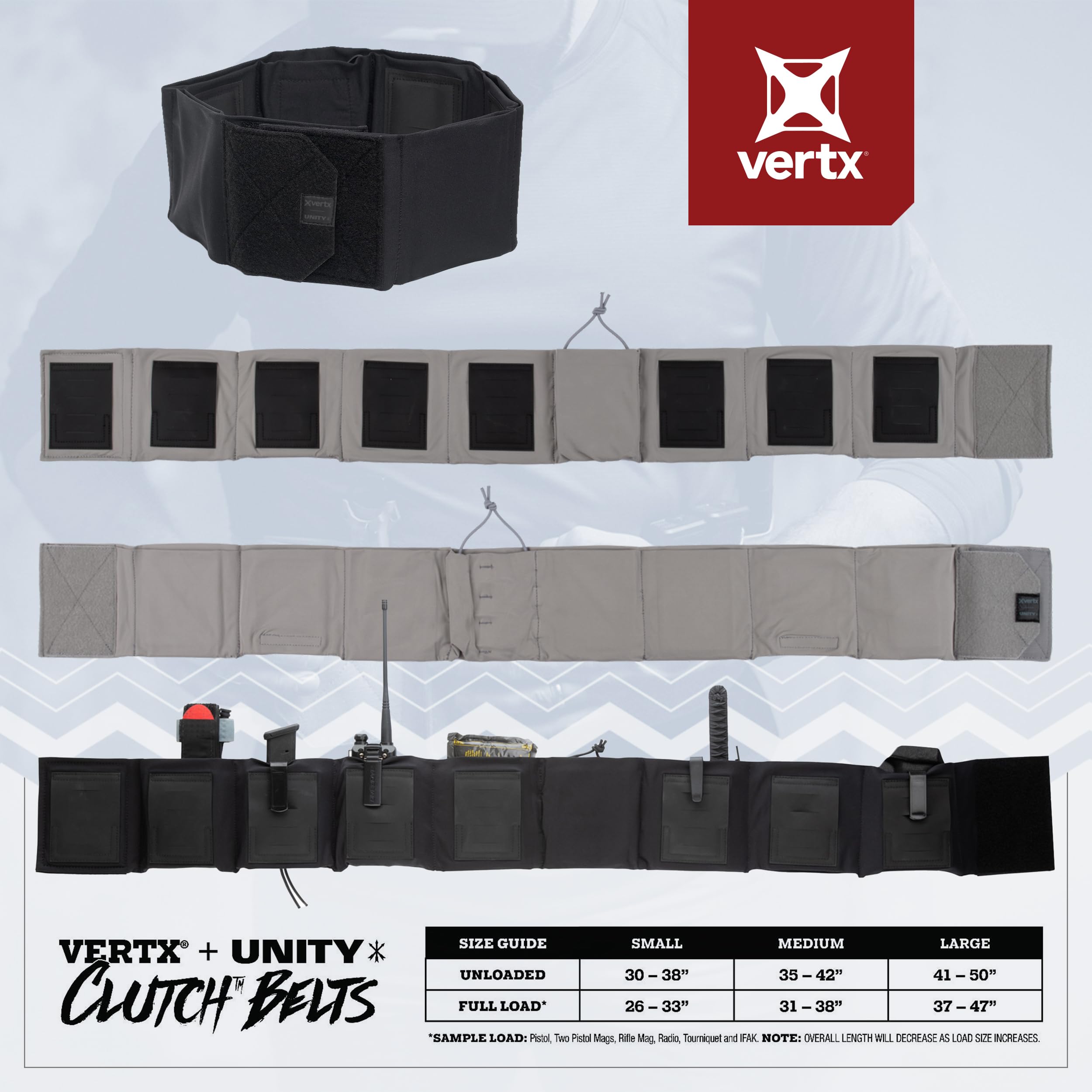 Vertx Men's Clutch Unity Tactical Belt - Modular Mission Belt for Concealed Carry | Gun Holster & Radio Mag Pouch | Durable CCW Gear for Outdoor, Tactical & Everyday Use