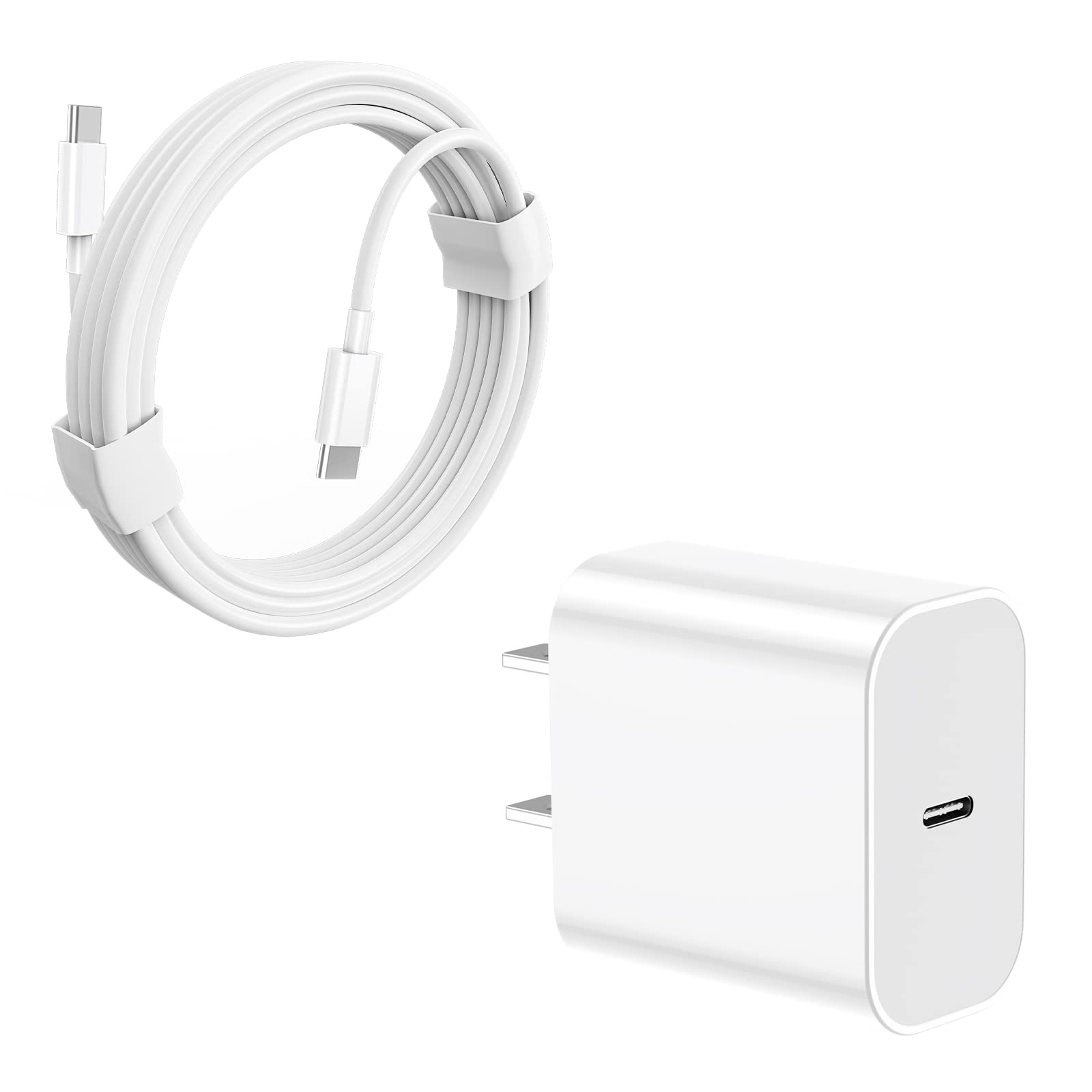 20W USB C Fast Charger for iPad Pro 12.9/11, iPad Air, iPad Mini - 6FT Long Type C to C Cable - Compatible with iPad Pro 5th/4th/3rd Gen, iPad Air 5th/4th Gen, iPad Mini 6th - Perfect for Home, Office & Travel Charging