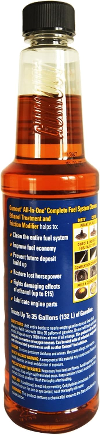 Gumout Fuel System Cleaner - 10 oz Bottle | Premium Gas Treatment for Cars, Trucks & SUVs | Removes Deposits & Improves Performance | Ideal for Regular Maintenance & High Mileage Vehicles