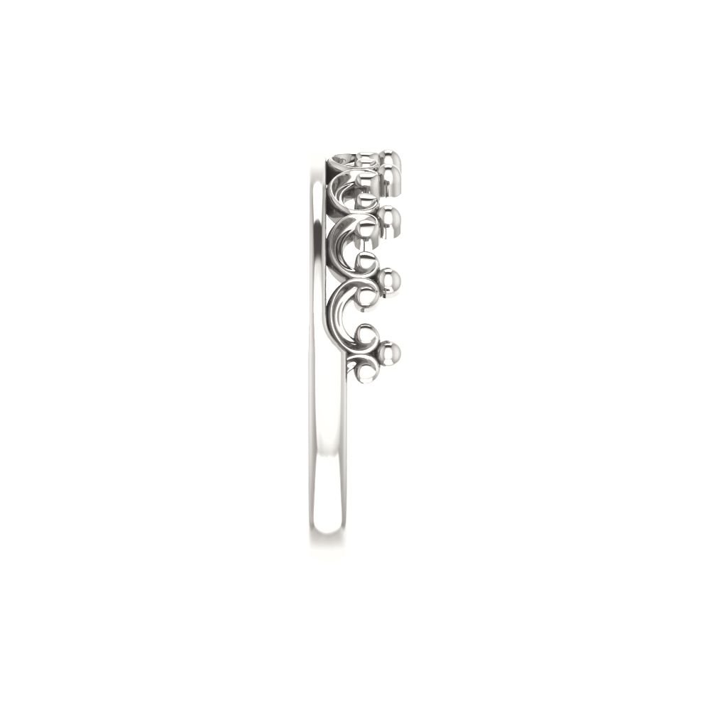 Bonyak Sterling Silver Stackable Crown Ring for Women - Size 7, Elegant Stackable Ring for Everyday Wear, Gift for Her, Wedding, Anniversary, or Special Occasions