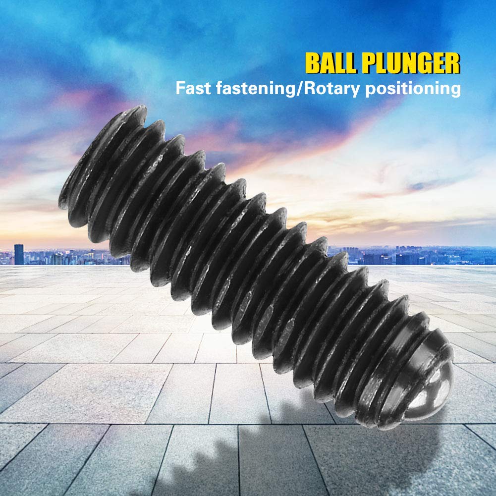 20Pcs M4 Hexagon Socket Spring Ball Plunger Set - Carbon Steel Screwdriver Accessories (M4x12) for DIY, Furniture Assembly & Mechanical Repairs