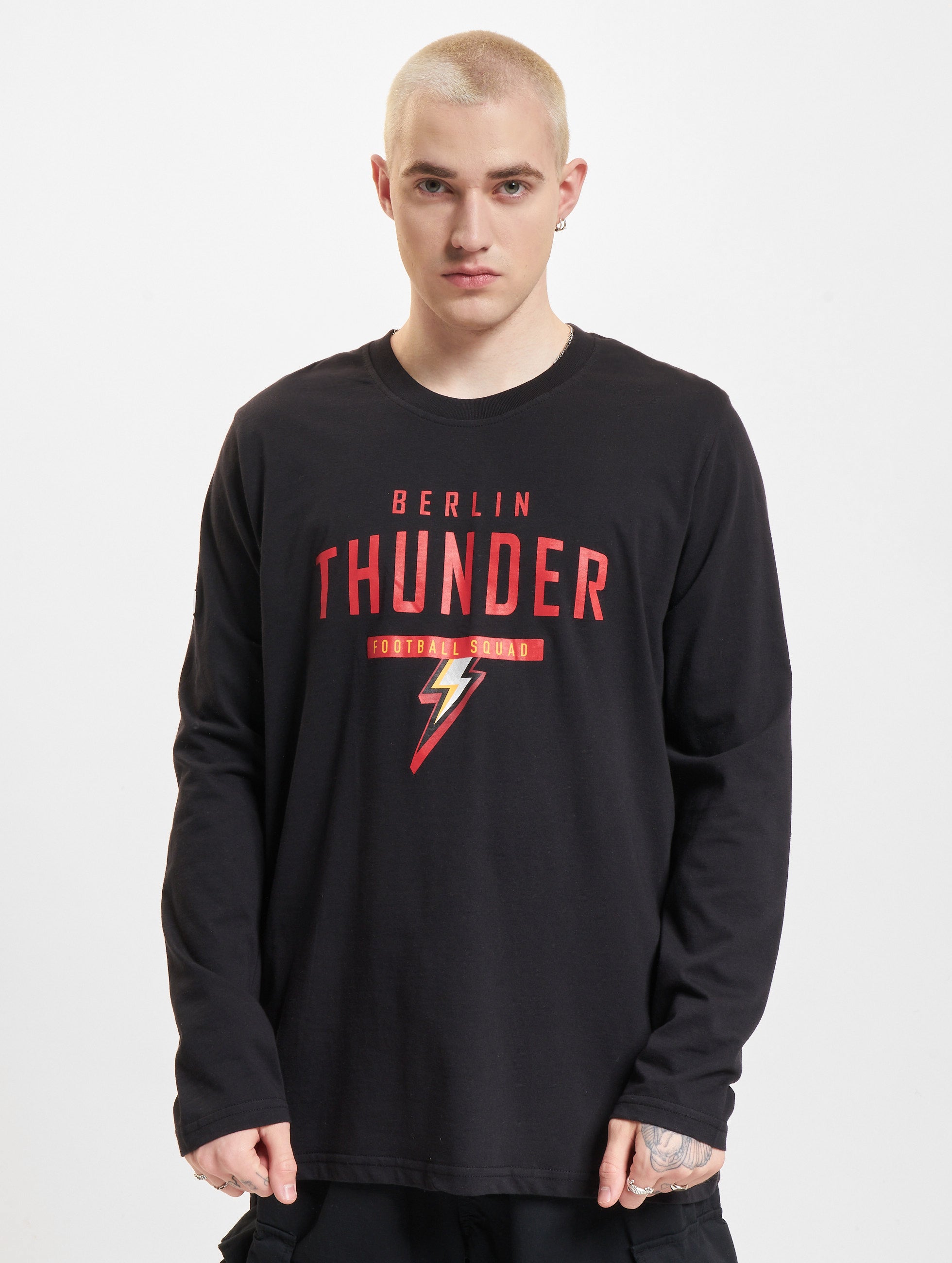 Berlin Thunder Long Sleeve T-Shirt for Men - Soft Cotton Crewneck Tee - Casual Streetwear Top for Urban Style & Everyday Wear