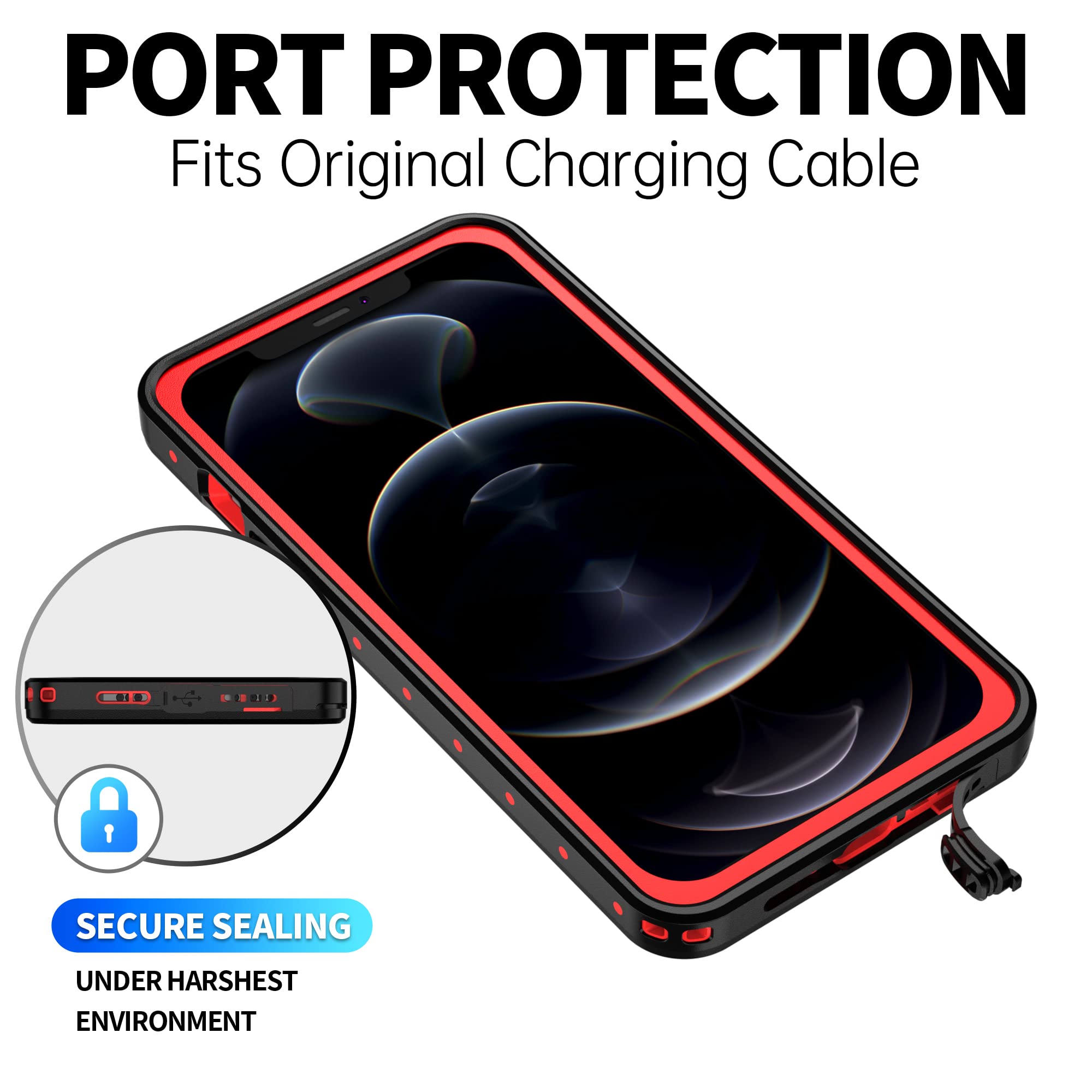 BEASTEK Waterproof Case for iPhone 12 Pro Max (6.7
