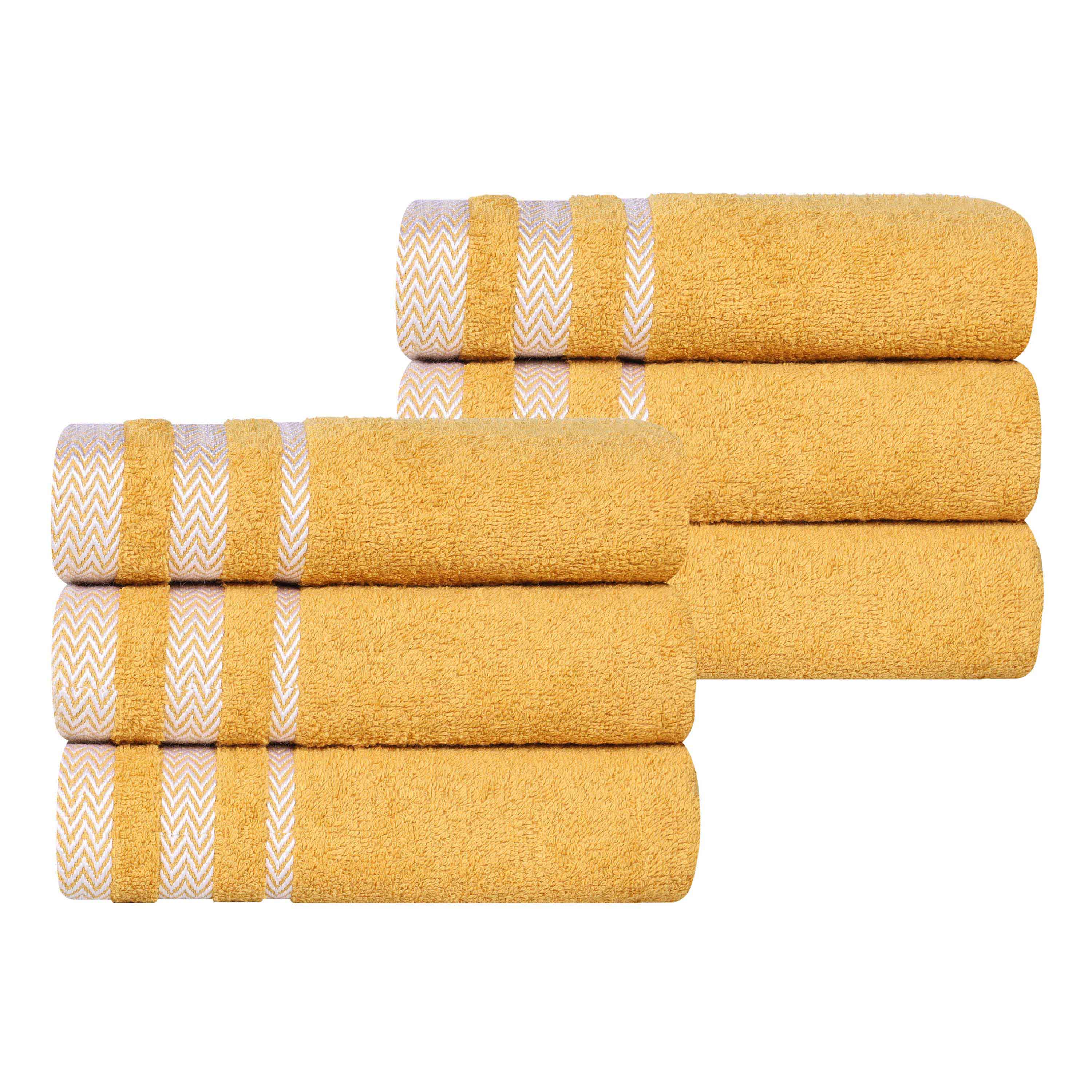 Premium 6-Pack Hays Cotton Soft Medium Weight Hand Towels - Absorbent & Quick-Drying for Kitchen, Bathroom & Guest Use